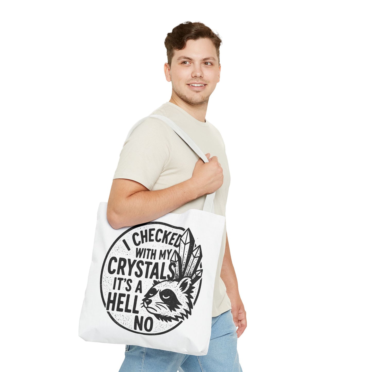 "It's a Hell No" Motivational Tote Bag, Gym Carryall, Workout Bag, Reusable Shopping Tote, Eco-Friendly Reusable Bag, Challenge Every System Bag