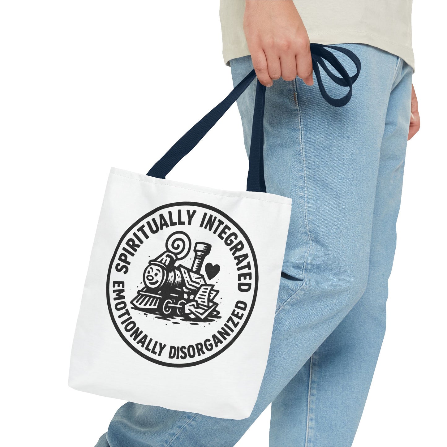 Emotionally Disorganized" Motivational Tote Bag, Gym Carryall, Workout Bag, Reusable Shopping Tote, Eco-Friendly Reusable Bag, Challenge Every System Bag