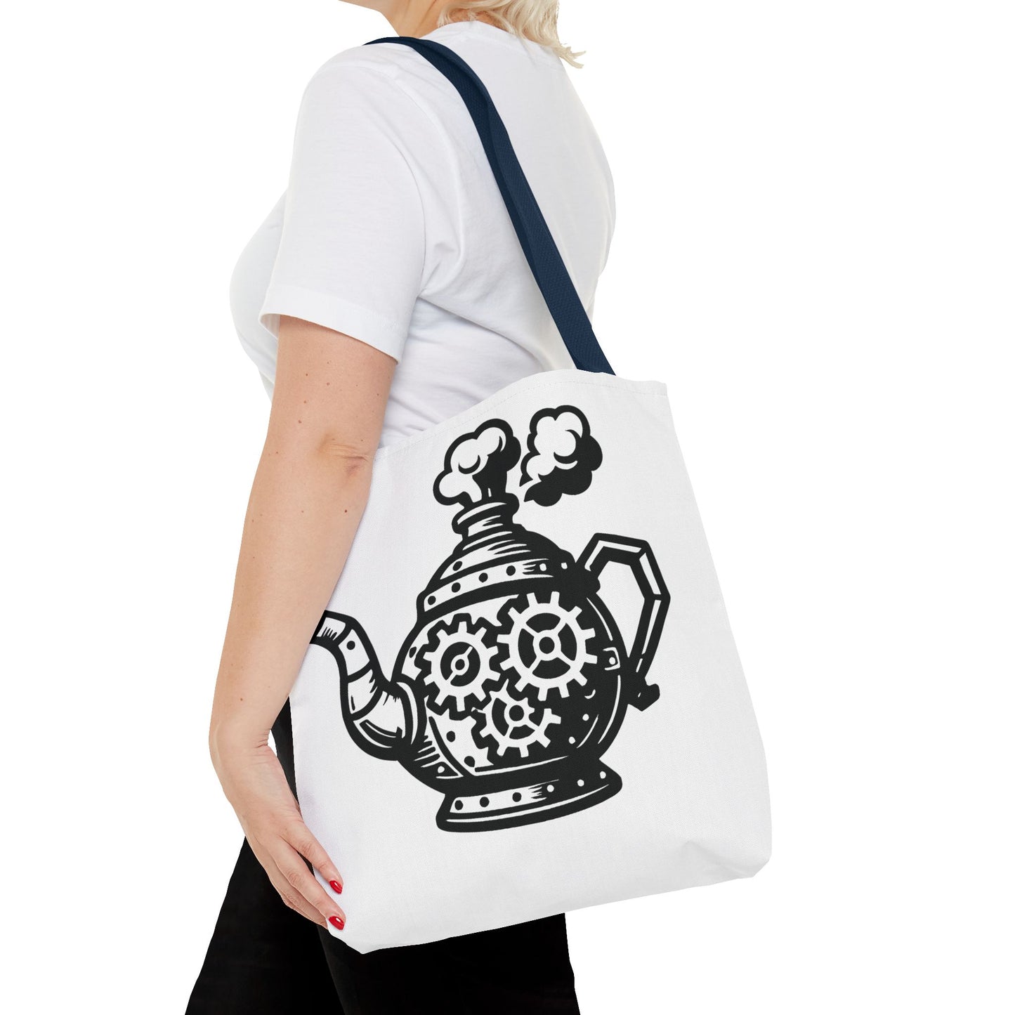 "Tea is On" Motivational Tote Bag, Gym Carryall, Workout Bag, Reusable Shopping Tote, Eco-Friendly Reusable Bag, Challenge Every System Bag