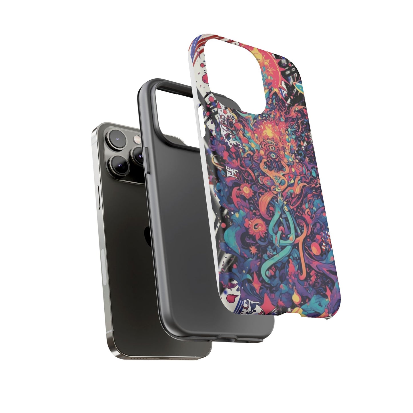 Colorful Phone Case, Unique Phone Cover, Tough Cases, Artistic Smartphone Protector, Gifts for Her