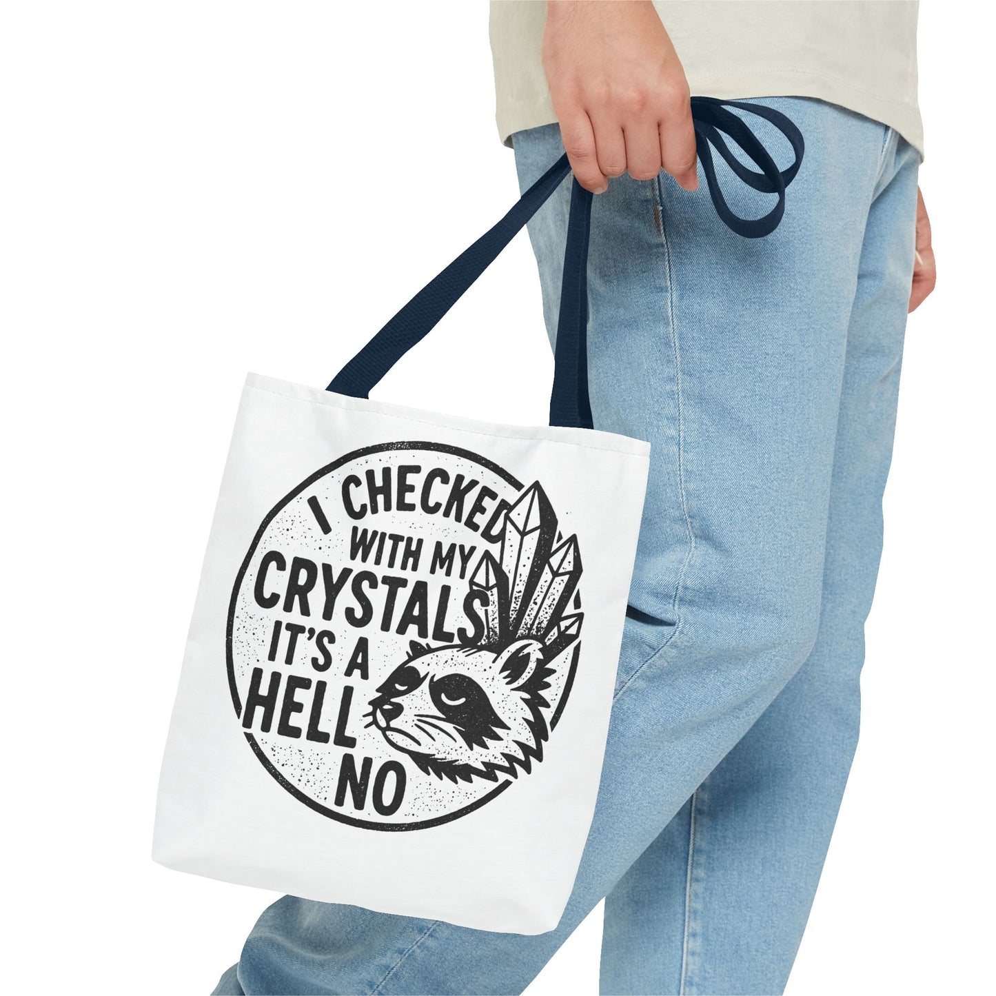 "It's a Hell No" Motivational Tote Bag, Gym Carryall, Workout Bag, Reusable Shopping Tote, Eco-Friendly Reusable Bag, Challenge Every System Bag