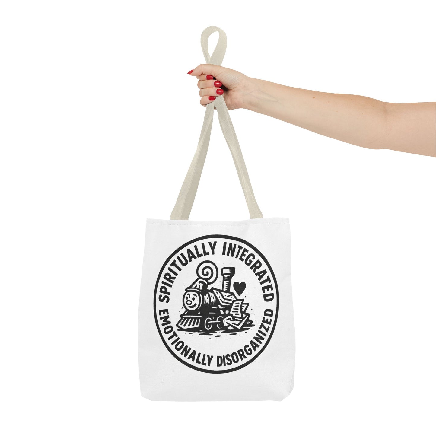 Emotionally Disorganized" Motivational Tote Bag, Gym Carryall, Workout Bag, Reusable Shopping Tote, Eco-Friendly Reusable Bag, Challenge Every System Bag