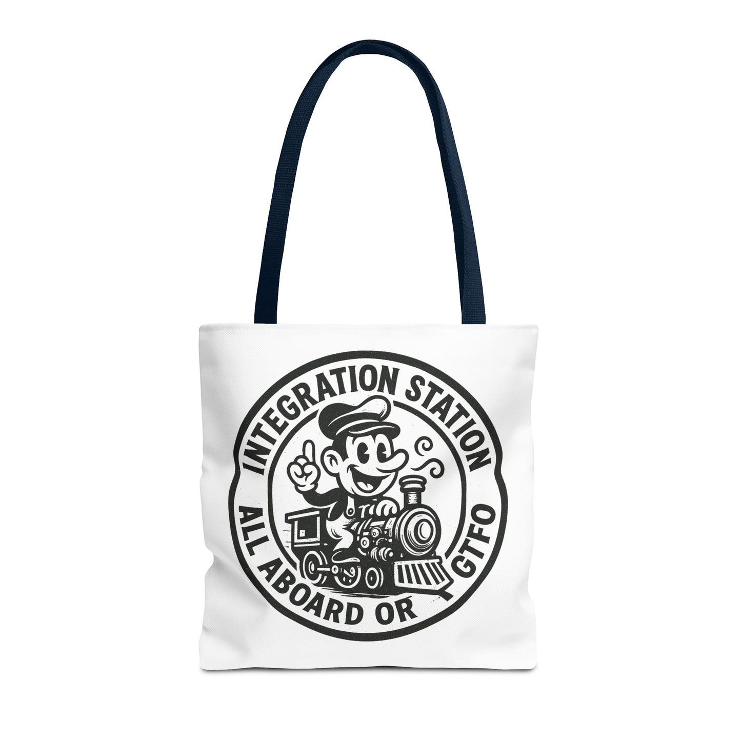 "Integration Station" Motivational Tote Bag, Gym Carryall, Workout Bag, Reusable Shopping Tote, Eco-Friendly Reusable Bag, Challenge Every System Bag