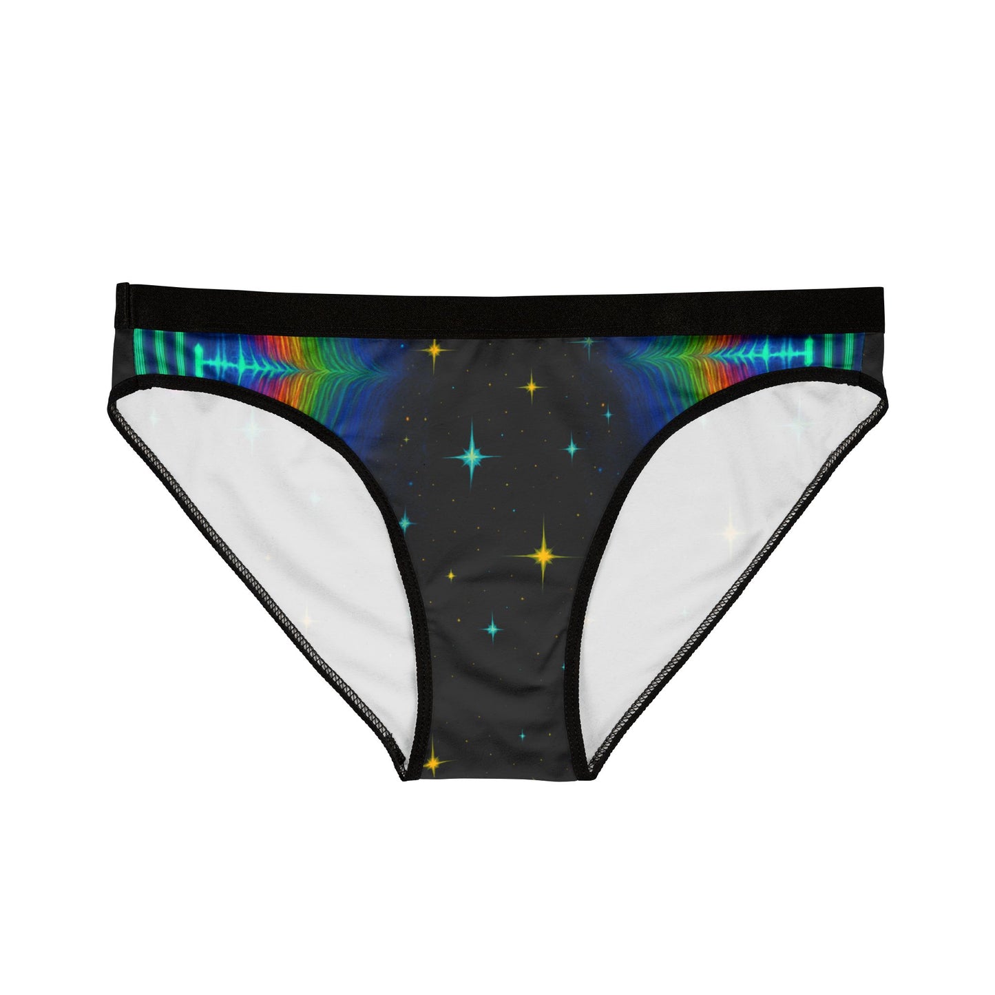 Galactic Rainbow Women's Underwear | Cosmic Star Print Panties, Space-Themed Lingerie, Everyday Comfort, Gift for Her, Unique Underwear