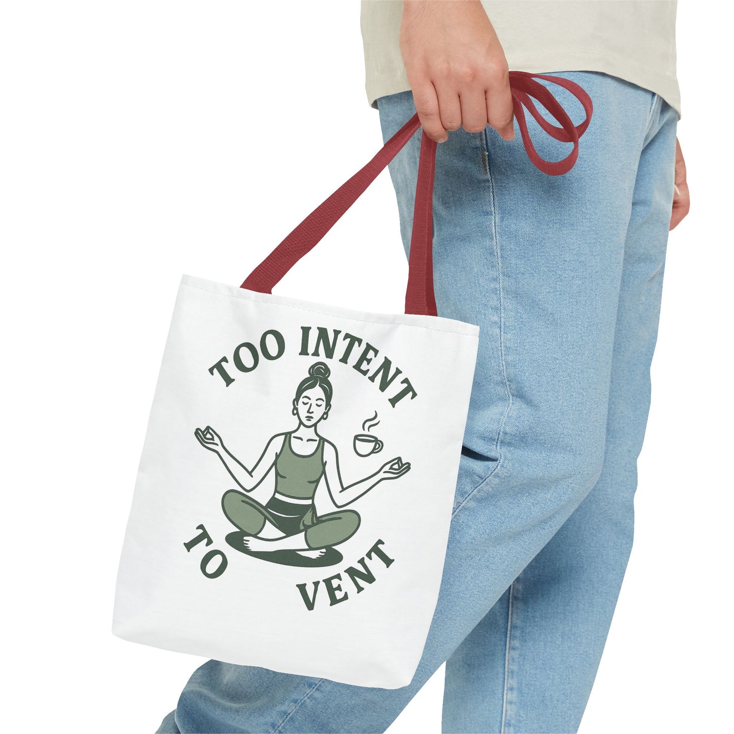 "Too Intent to Vent" Motivational Tote Bag, Gym Carryall, Workout Bag, Reusable Shopping Tote, Eco-Friendly Reusable Bag, Challenge Every System Bag