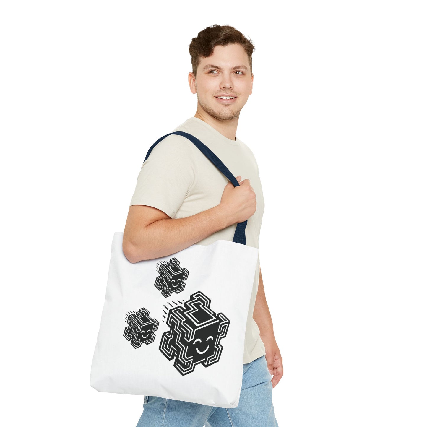 "Glitchee Fam" Motivational Tote Bag, Gym Carryall, Workout Bag, Reusable Shopping Tote, Eco-Friendly Reusable Bag, Challenge Every System Bag