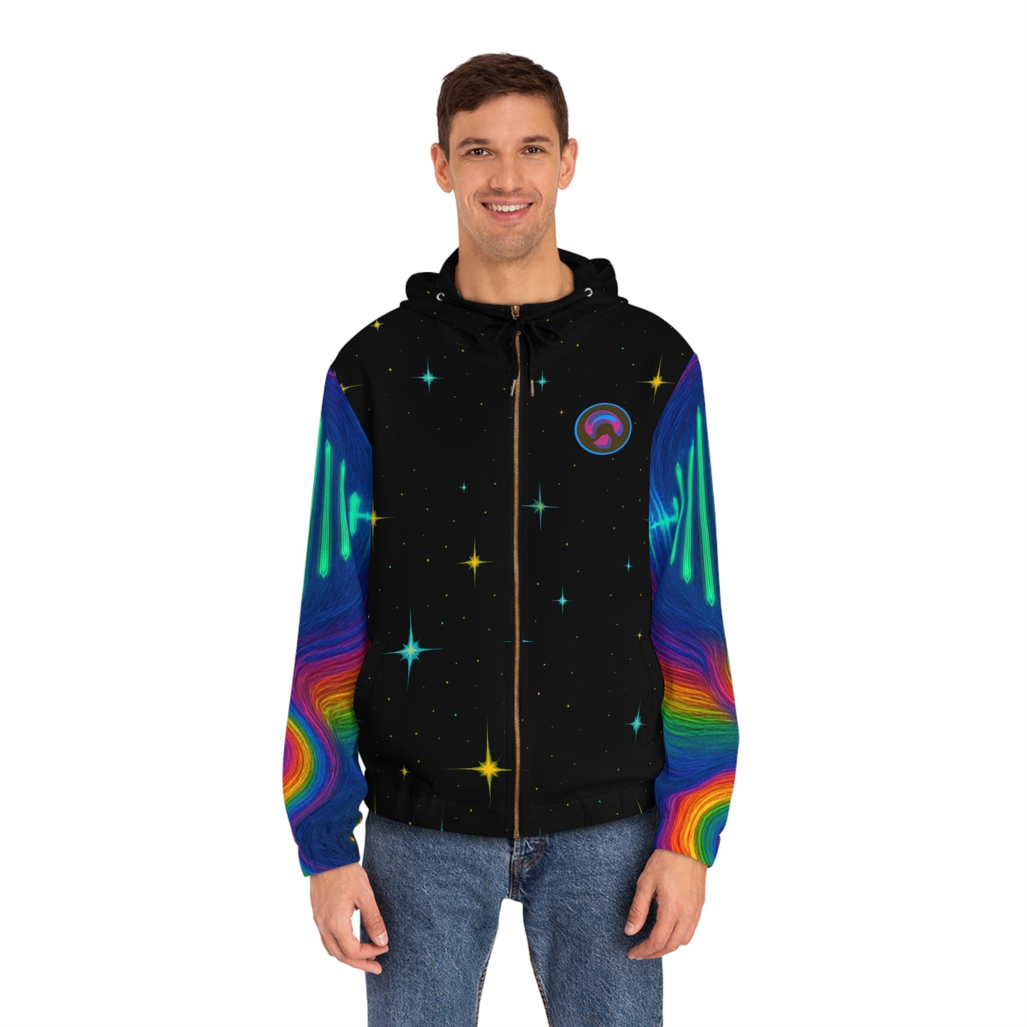 Full-Zip Hoodie Cosmic Journey Friendship Design