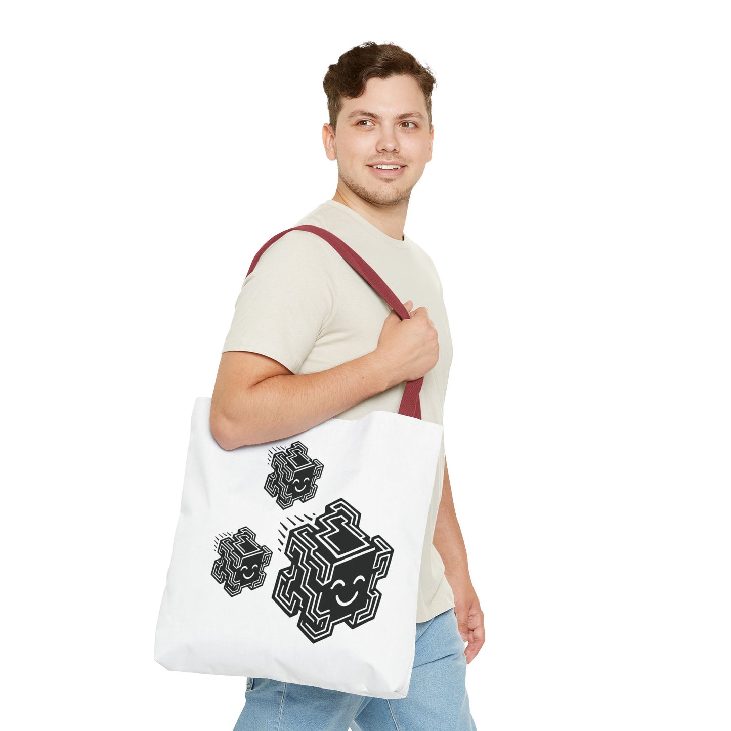 "Glitchee Fam" Motivational Tote Bag, Gym Carryall, Workout Bag, Reusable Shopping Tote, Eco-Friendly Reusable Bag, Challenge Every System Bag