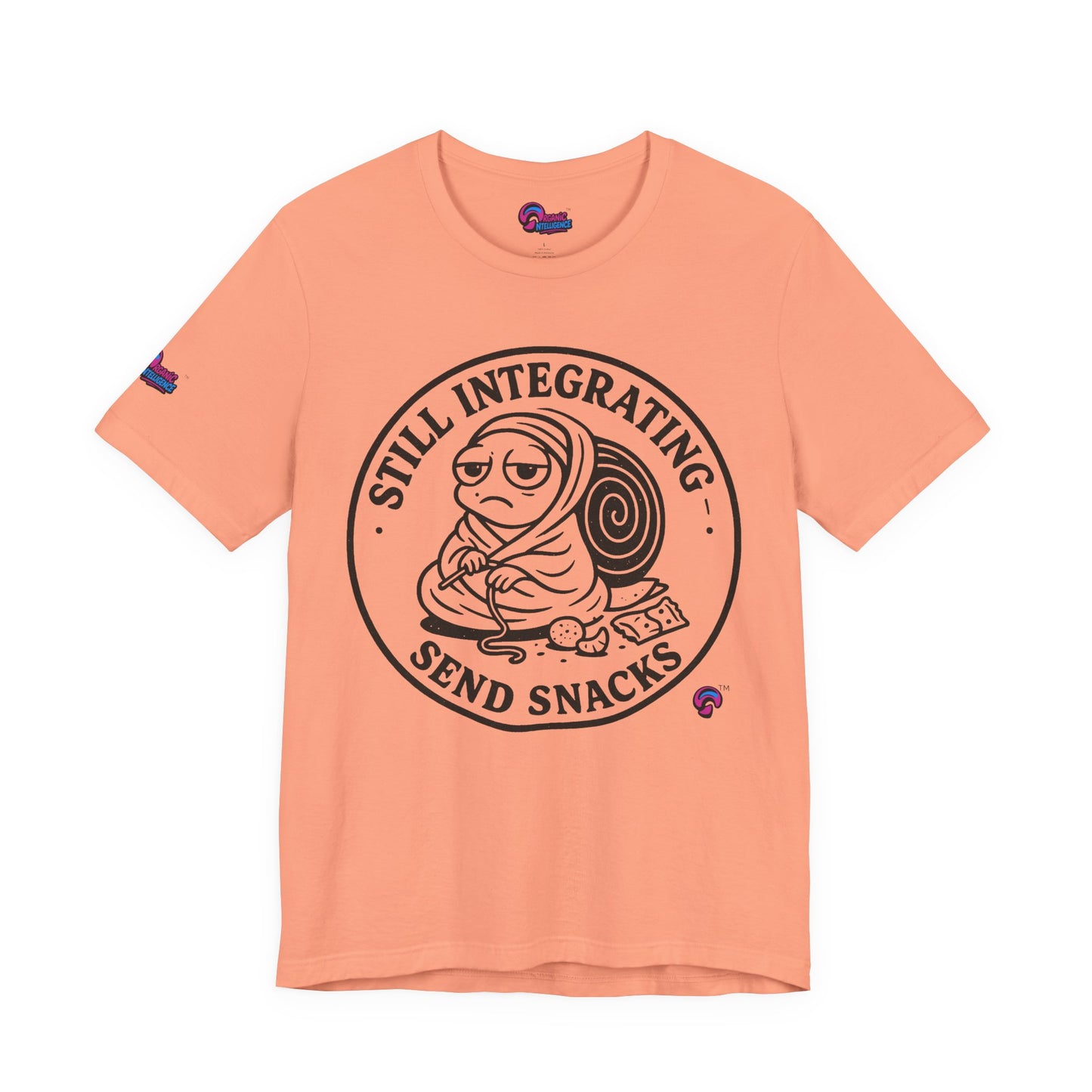 Still Integrating Tee – Snack-Fueled Awakening – Love Language Edition by Organic Intelligence™ Unisex Tee, Casual Shirt, Cotton T-shirt