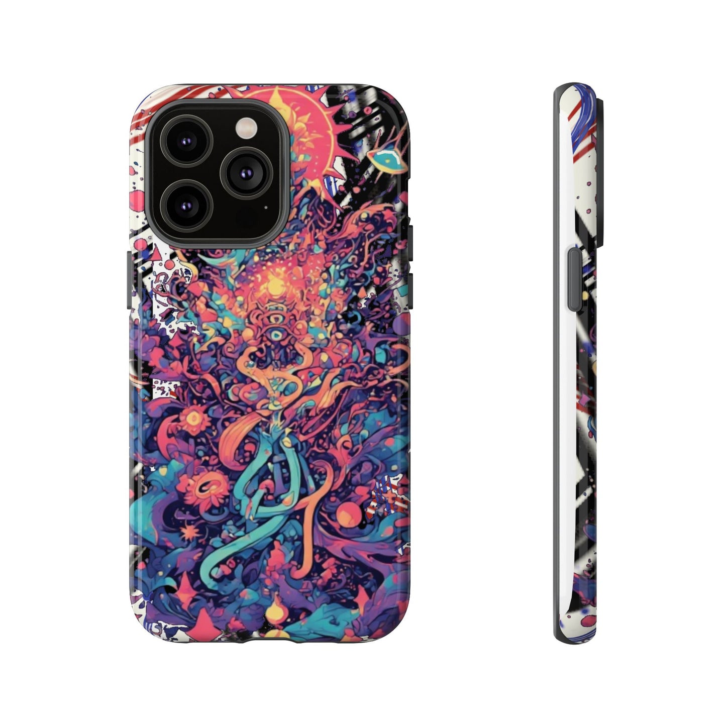 Colorful Phone Case, Unique Phone Cover, Tough Cases, Artistic Smartphone Protector, Gifts for Her