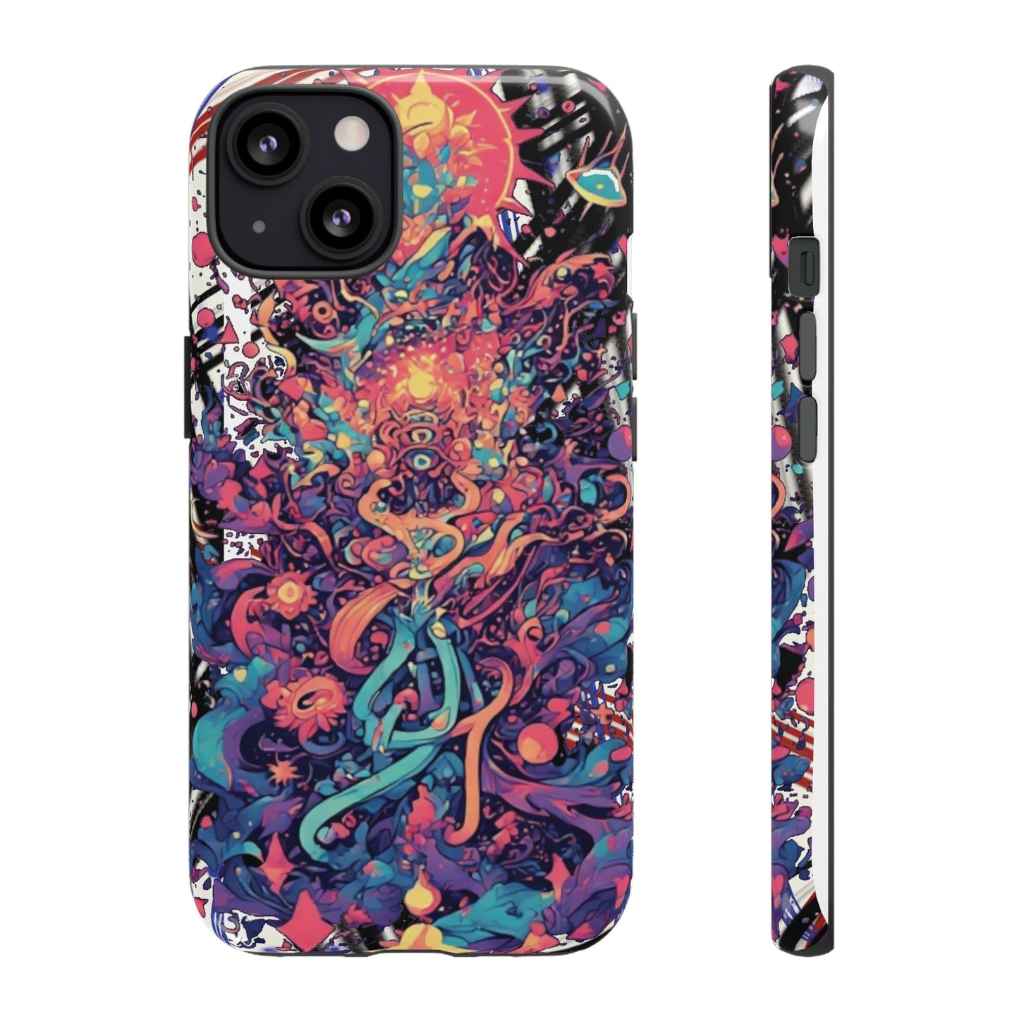 Colorful Phone Case, Unique Phone Cover, Tough Cases, Artistic Smartphone Protector, Gifts for Her