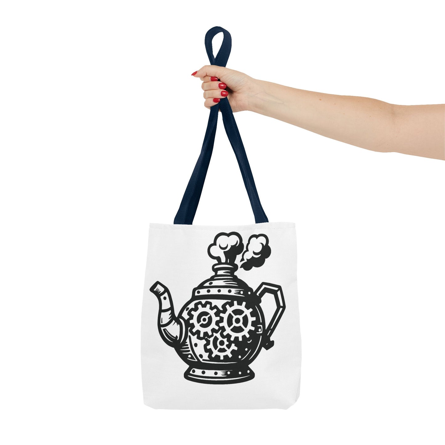 "Tea is On" Motivational Tote Bag, Gym Carryall, Workout Bag, Reusable Shopping Tote, Eco-Friendly Reusable Bag, Challenge Every System Bag