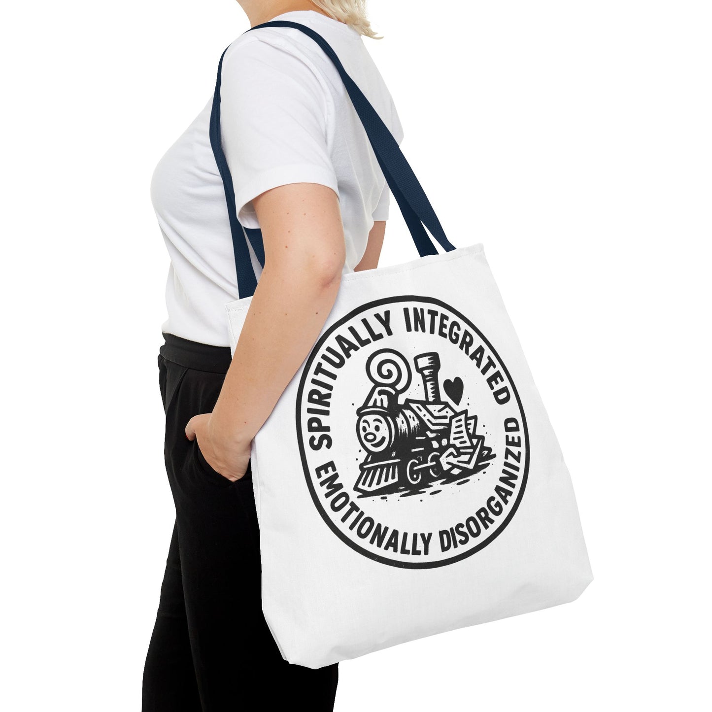 Emotionally Disorganized" Motivational Tote Bag, Gym Carryall, Workout Bag, Reusable Shopping Tote, Eco-Friendly Reusable Bag, Challenge Every System Bag