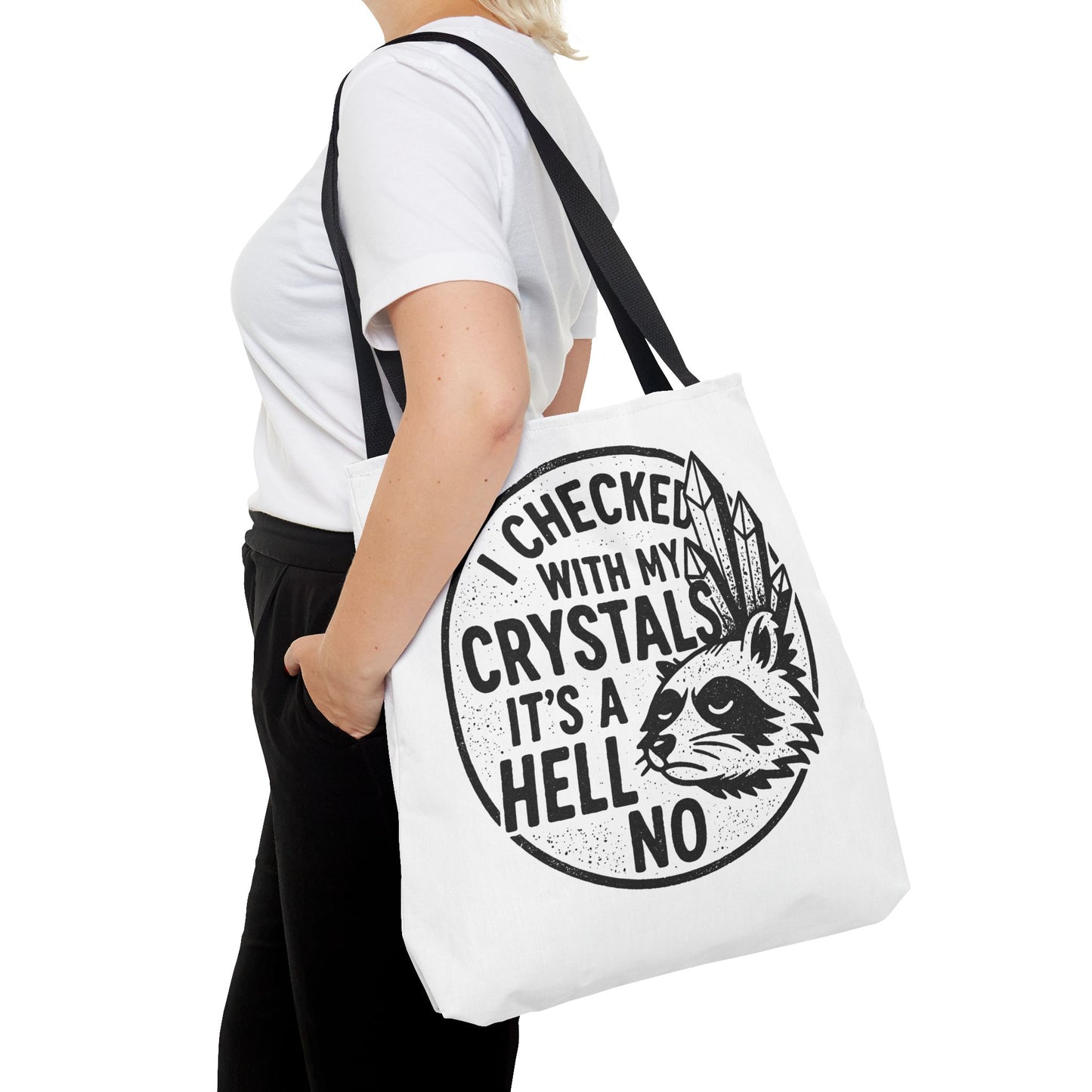 "It's a Hell No" Motivational Tote Bag, Gym Carryall, Workout Bag, Reusable Shopping Tote, Eco-Friendly Reusable Bag, Challenge Every System Bag