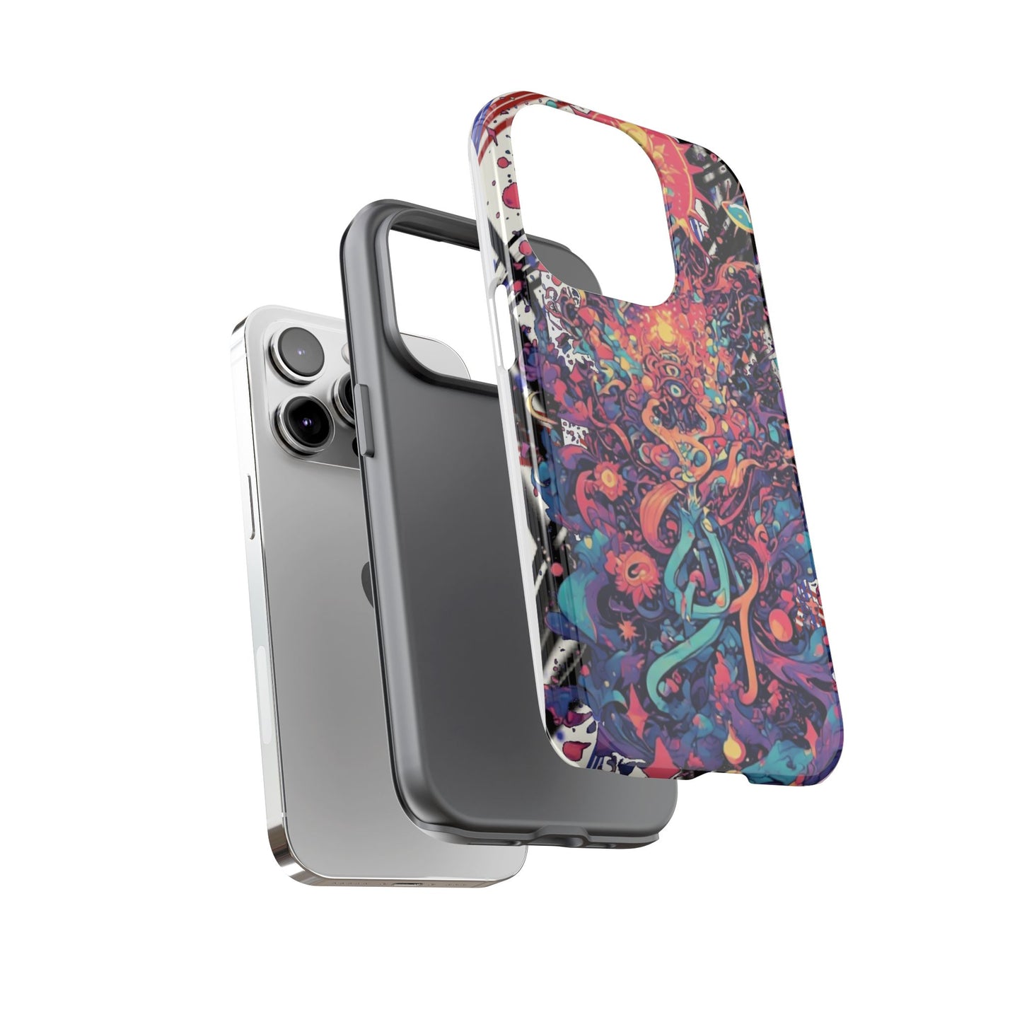 Colorful Phone Case, Unique Phone Cover, Tough Cases, Artistic Smartphone Protector, Gifts for Her