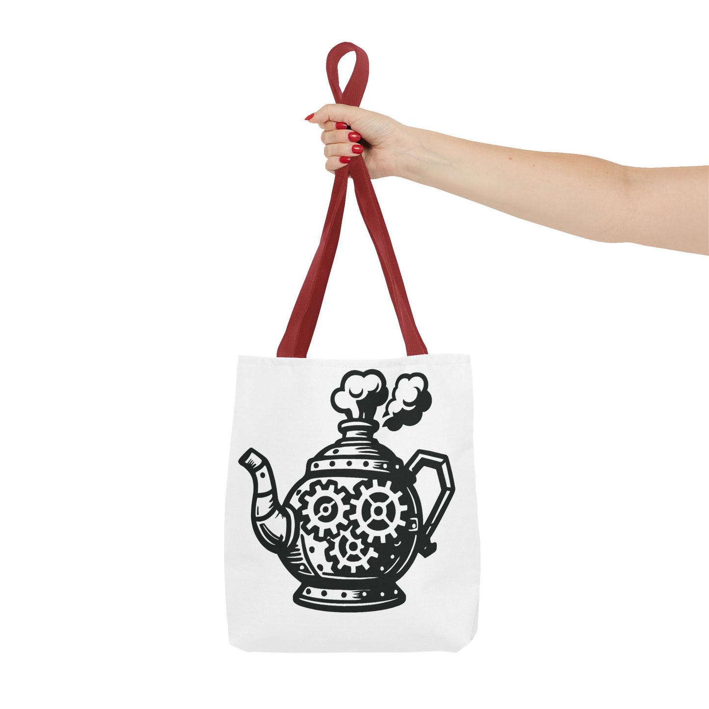 "Tea is On" Motivational Tote Bag, Gym Carryall, Workout Bag, Reusable Shopping Tote, Eco-Friendly Reusable Bag, Challenge Every System Bag