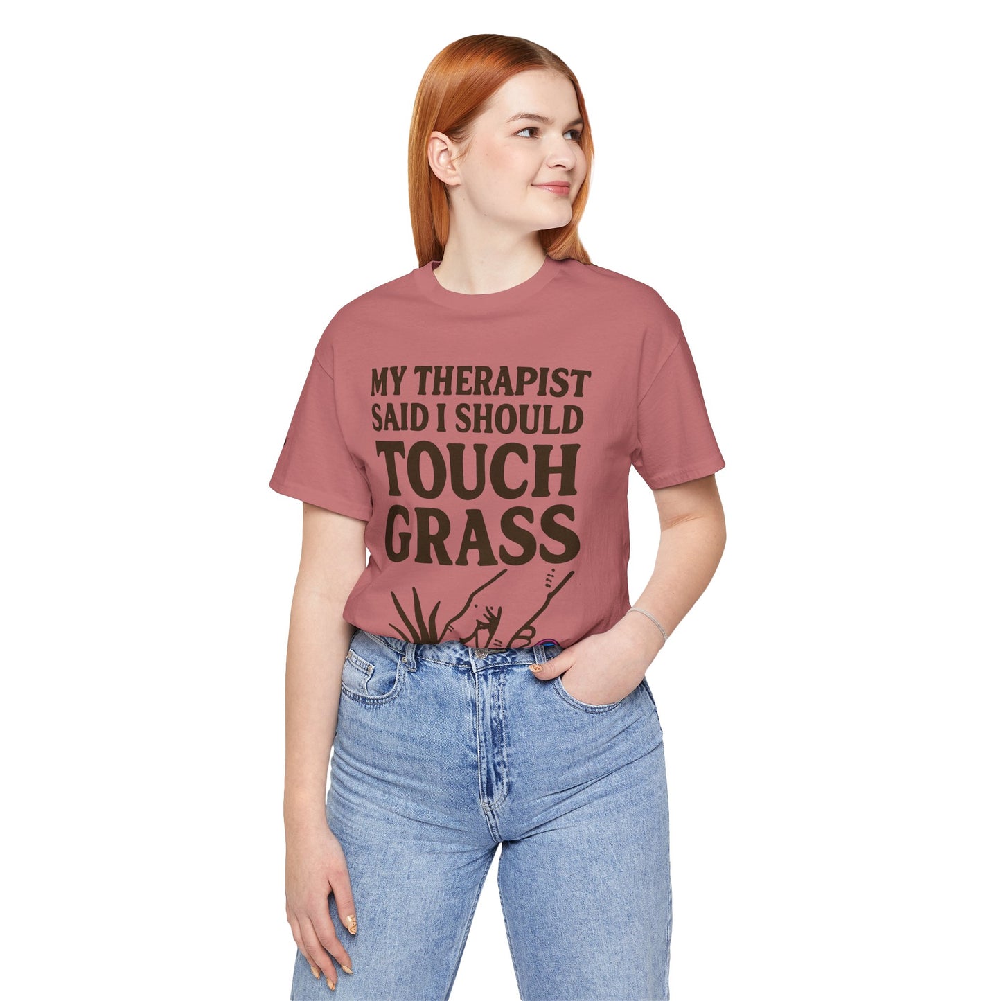 Touch Grass Tee – Sage Advice by Organic Intelligence™ Unisex Tee, Casual Shirt, Cotton T-shirt
