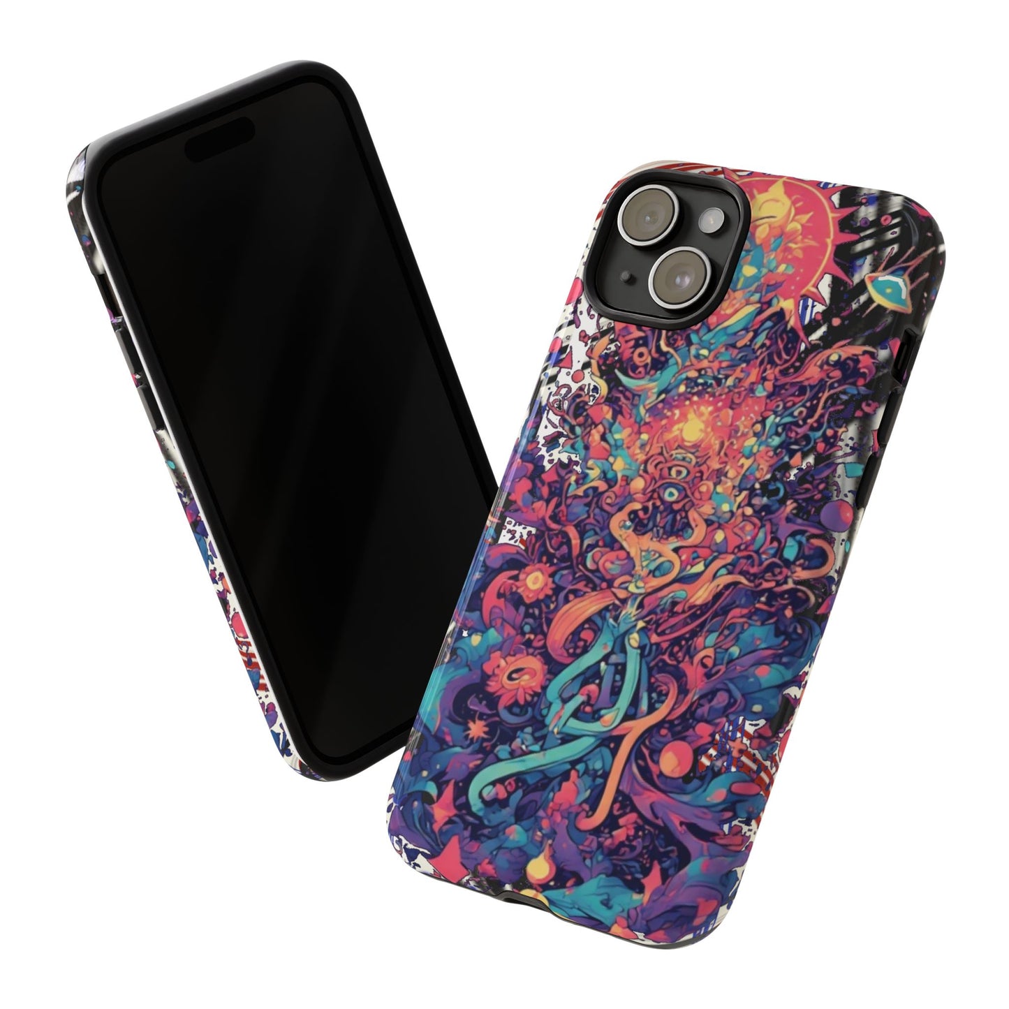 Colorful Phone Case, Unique Phone Cover, Tough Cases, Artistic Smartphone Protector, Gifts for Her