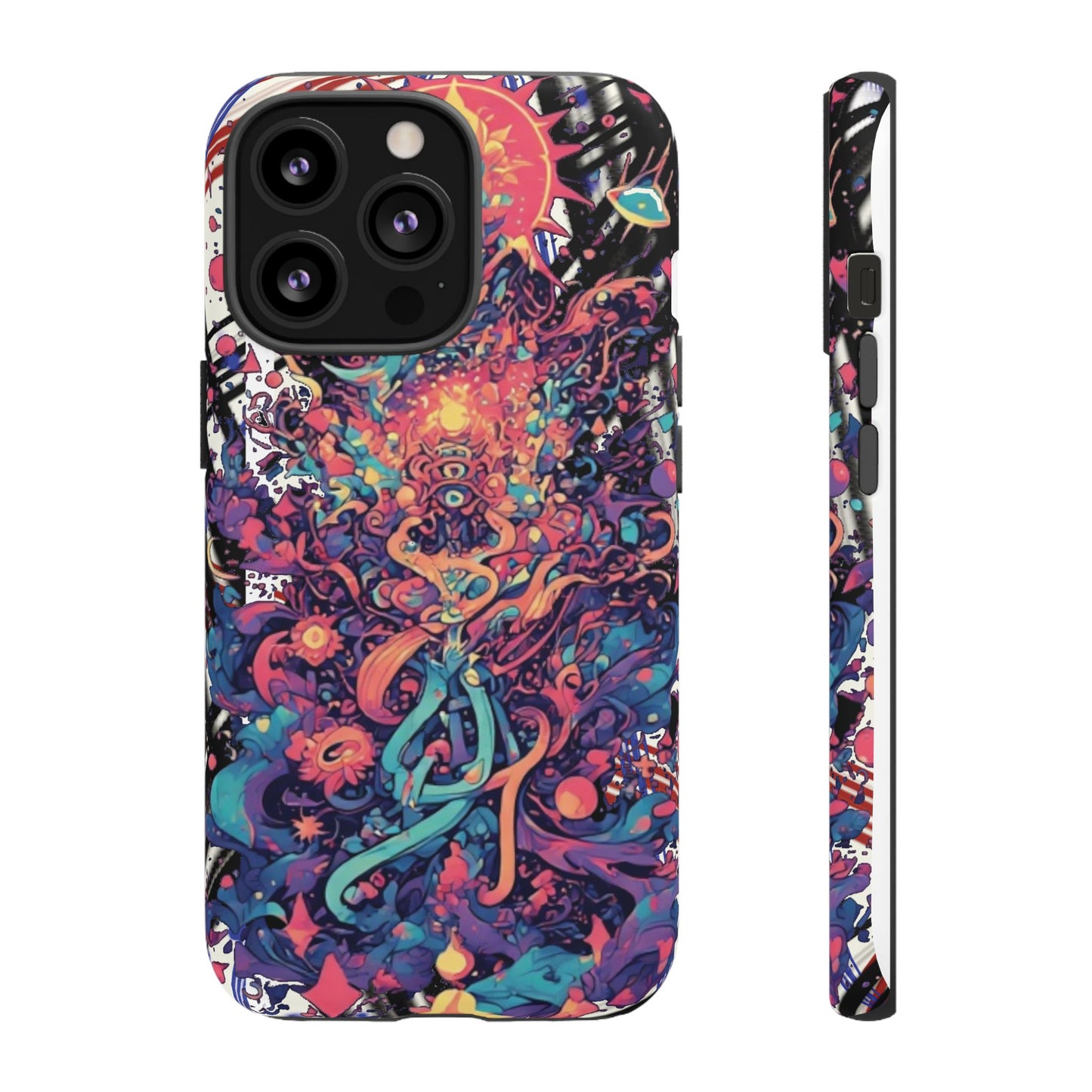 Colorful Phone Case, Unique Phone Cover, Tough Cases, Artistic Smartphone Protector, Gifts for Her