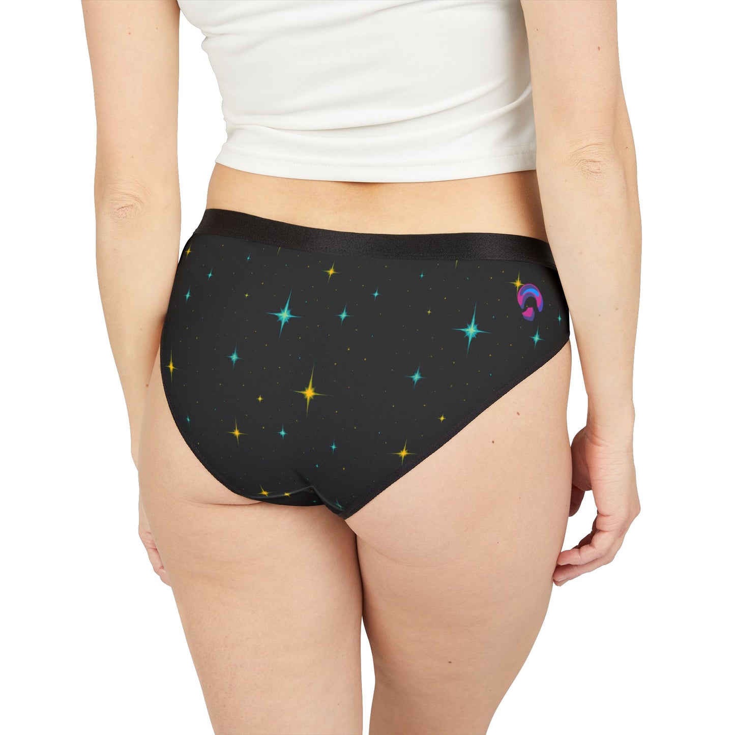 Galactic Rainbow Women's Underwear | Cosmic Star Print Panties, Space-Themed Lingerie, Everyday Comfort, Gift for Her, Unique Underwear