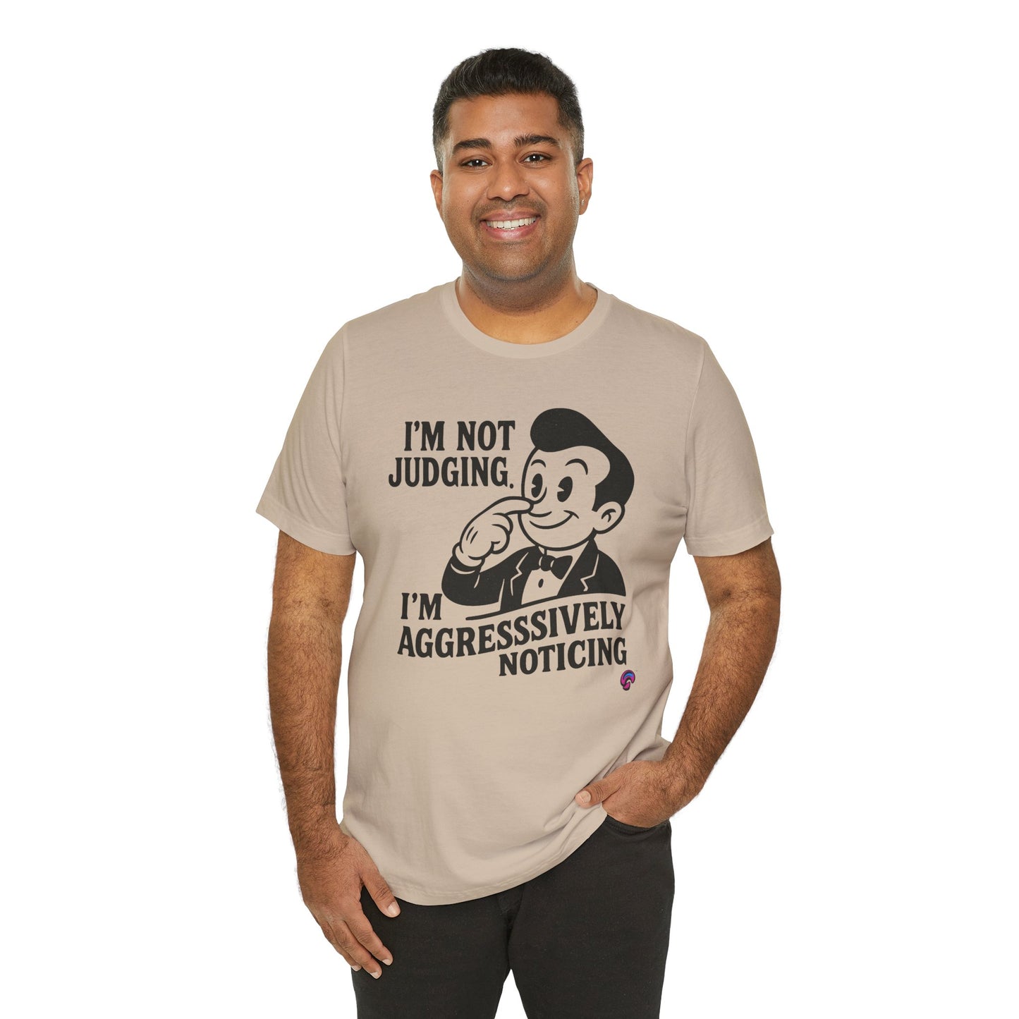 Aggressively Noticing Tee – Spiritual Side-Eye Edition by Organic Intelligence™ Unisex Tee, Casual Shirt, Cotton T-shirt
