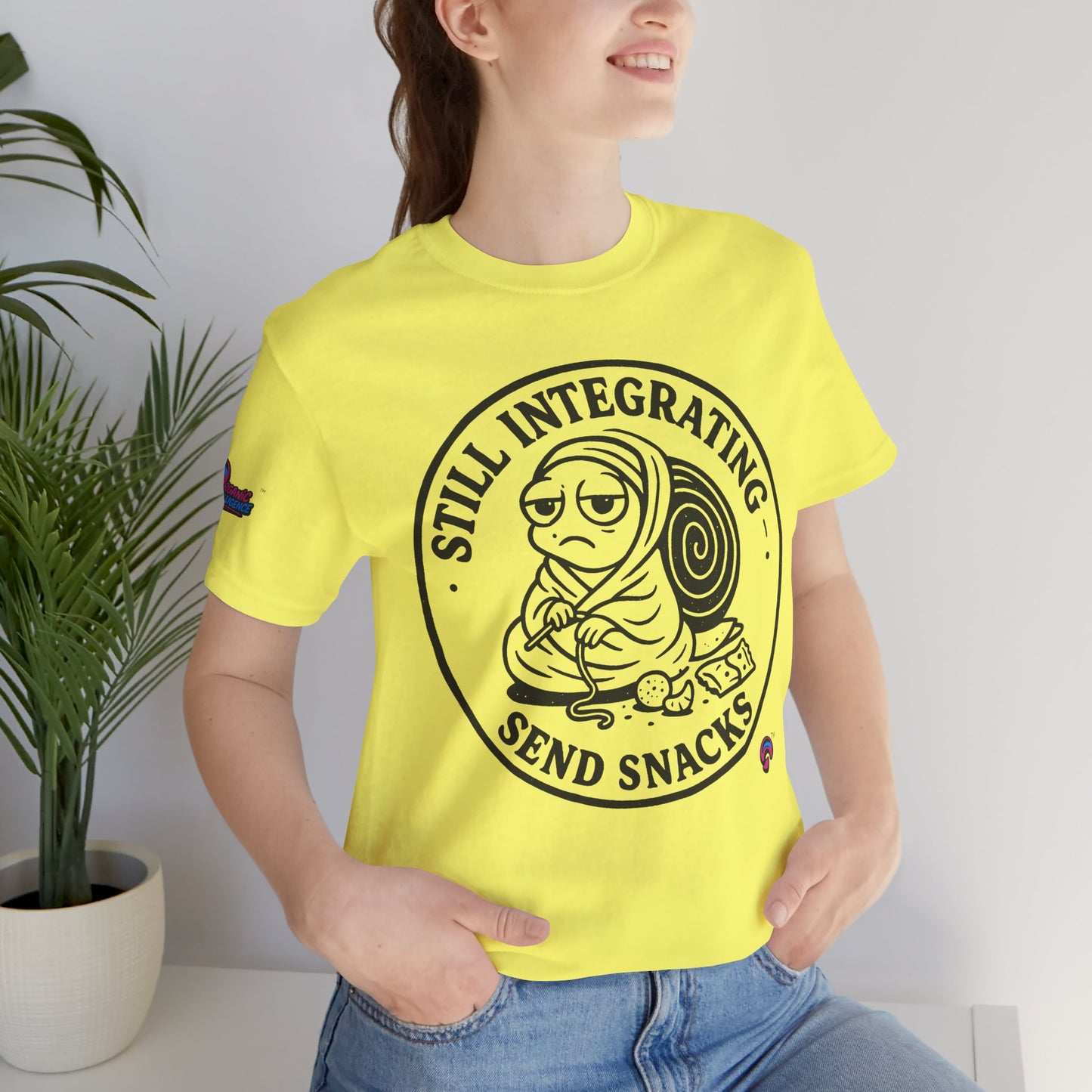 Still Integrating Tee – Snack-Fueled Awakening – Love Language Edition by Organic Intelligence™ Unisex Tee, Casual Shirt, Cotton T-shirt