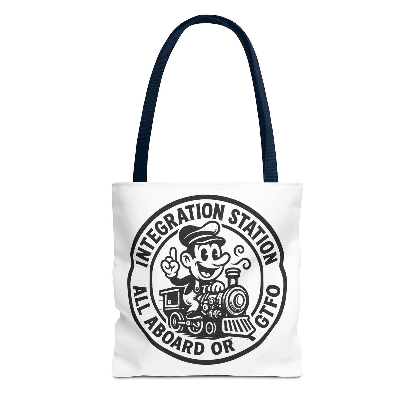 "Integration Station" Motivational Tote Bag, Gym Carryall, Workout Bag, Reusable Shopping Tote, Eco-Friendly Reusable Bag, Challenge Every System Bag
