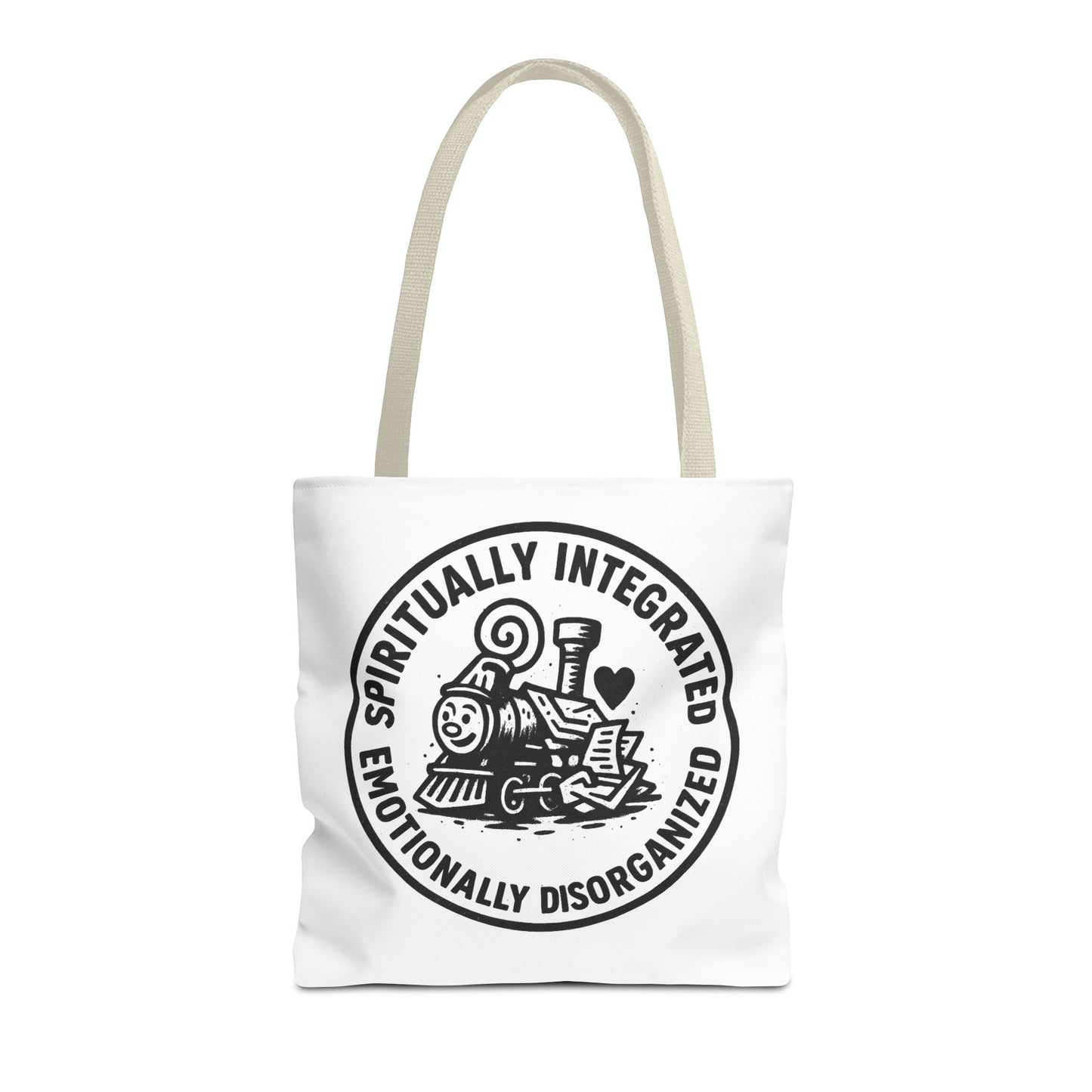 Emotionally Disorganized" Motivational Tote Bag, Gym Carryall, Workout Bag, Reusable Shopping Tote, Eco-Friendly Reusable Bag, Challenge Every System Bag