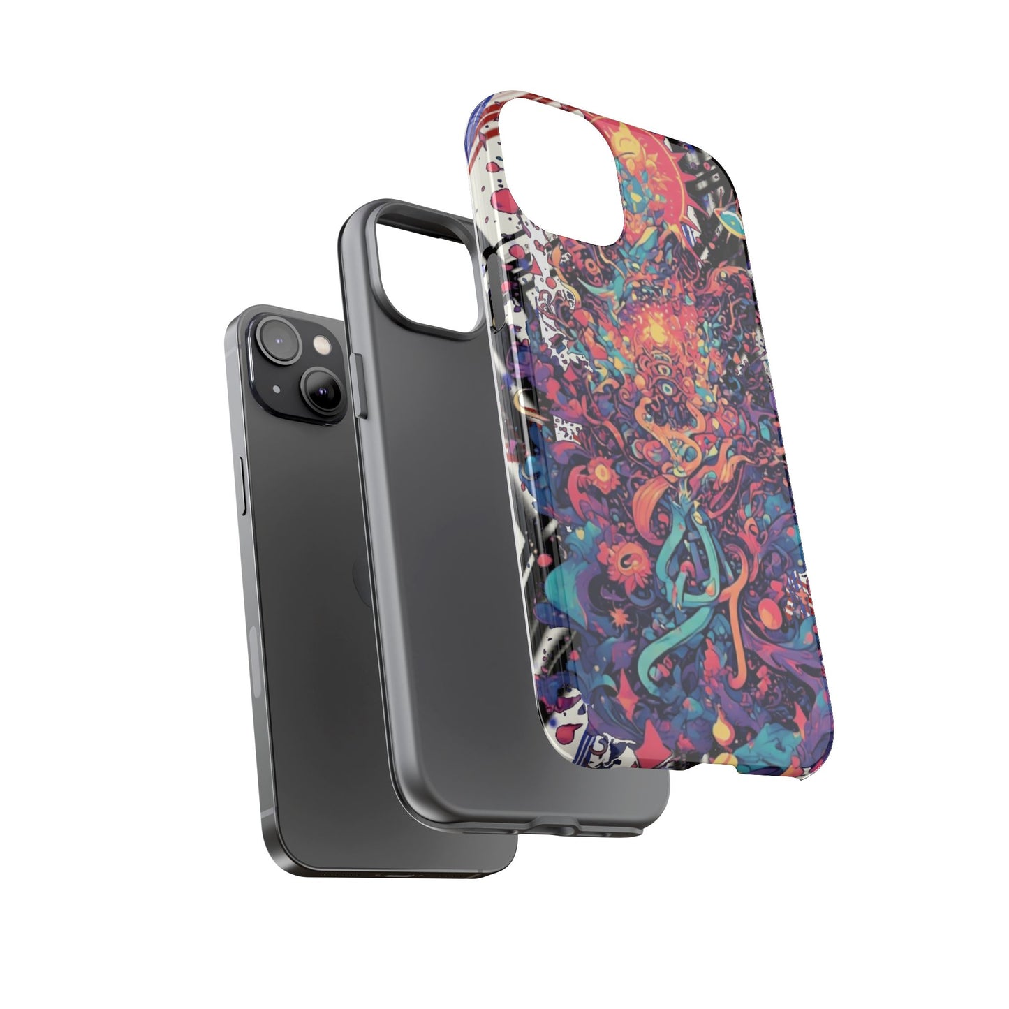 Colorful Phone Case, Unique Phone Cover, Tough Cases, Artistic Smartphone Protector, Gifts for Her