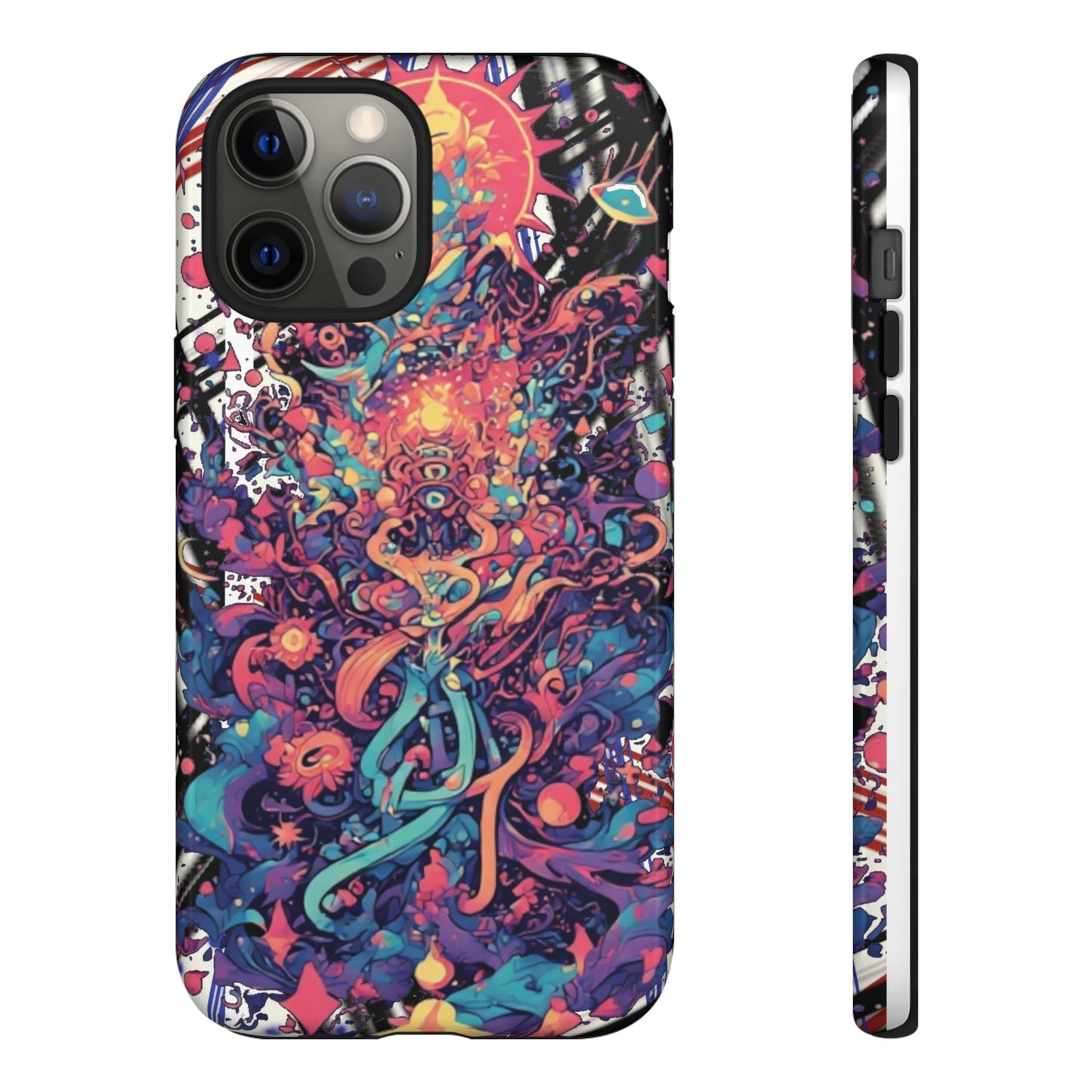 Colorful Phone Case, Unique Phone Cover, Tough Cases, Artistic Smartphone Protector, Gifts for Her