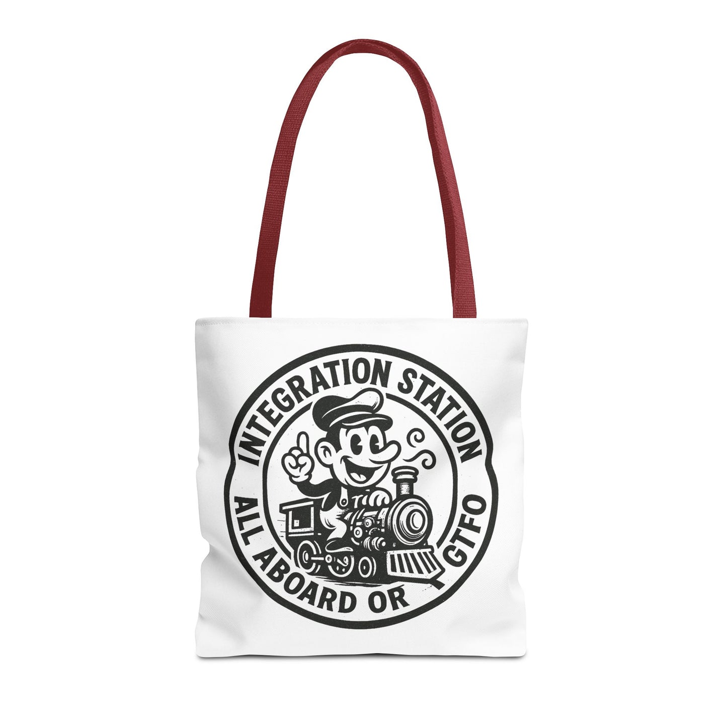 "Integration Station" Motivational Tote Bag, Gym Carryall, Workout Bag, Reusable Shopping Tote, Eco-Friendly Reusable Bag, Challenge Every System Bag