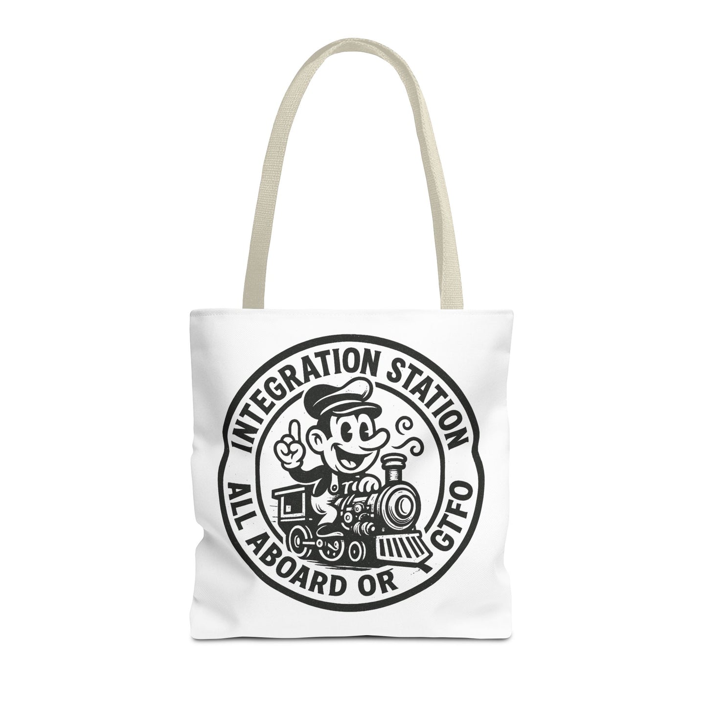 "Integration Station" Motivational Tote Bag, Gym Carryall, Workout Bag, Reusable Shopping Tote, Eco-Friendly Reusable Bag, Challenge Every System Bag