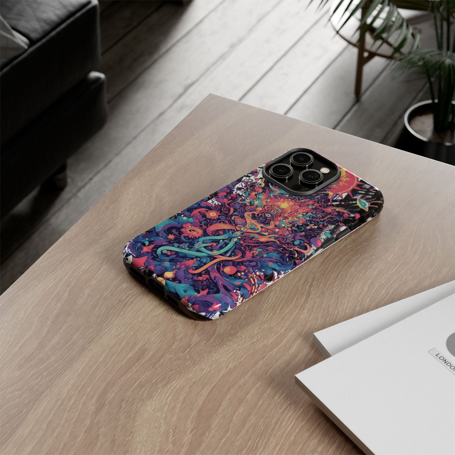 Colorful Phone Case, Unique Phone Cover, Tough Cases, Artistic Smartphone Protector, Gifts for Her