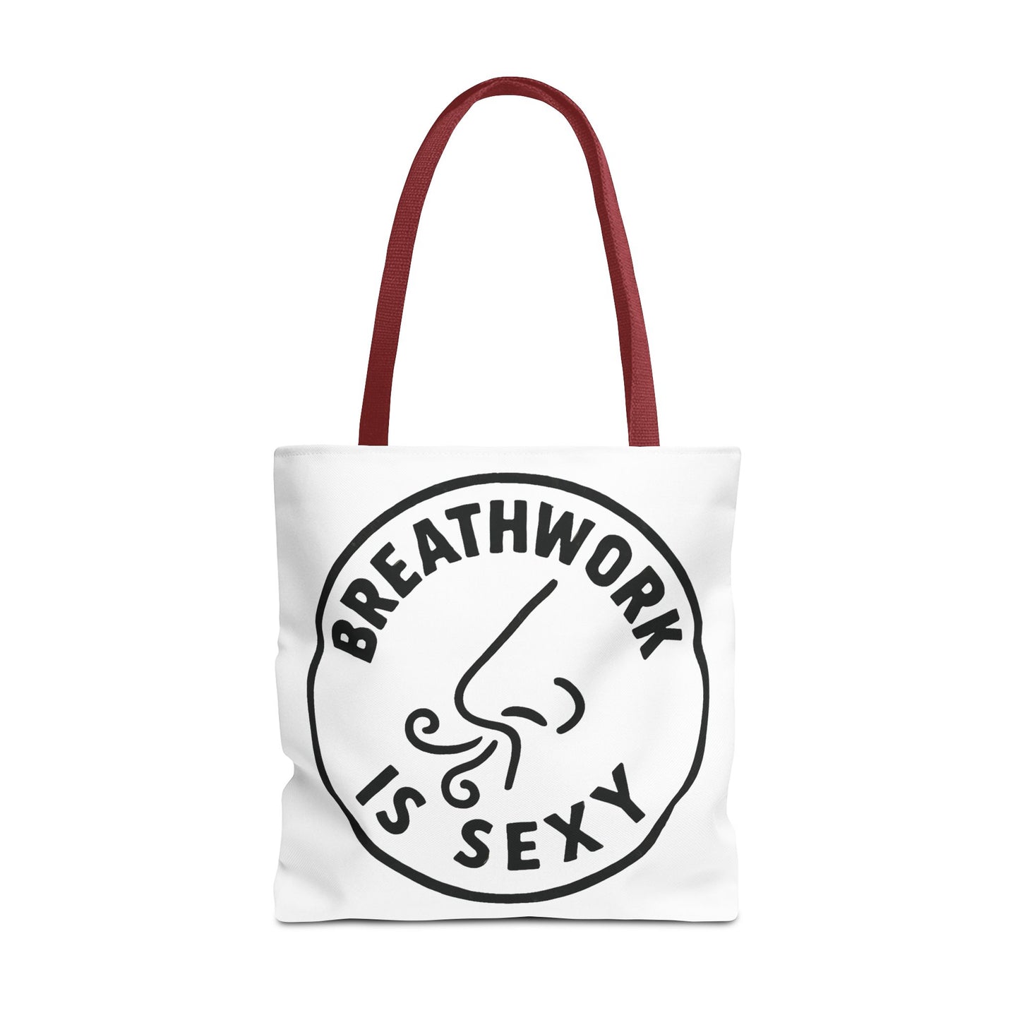 "Breathwork is Sexy" Motivational Tote Bag, Gym Carryall, Workout Bag, Reusable Shopping Tote, Eco-Friendly Reusable Bag, Challenge Every System Bag