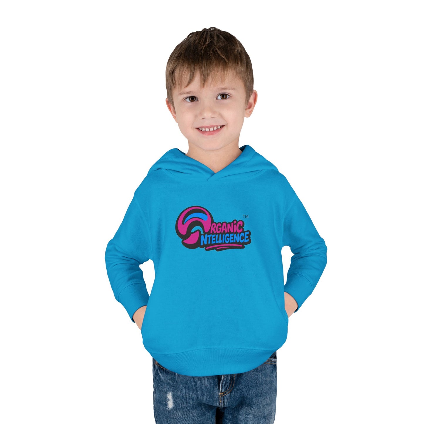 Organic Intelligence Toddler Fleece Hoodie, Cute Kids Pullover, Childrens Wear, Gift for Toddlers, Cozy Hoodie for Playtime