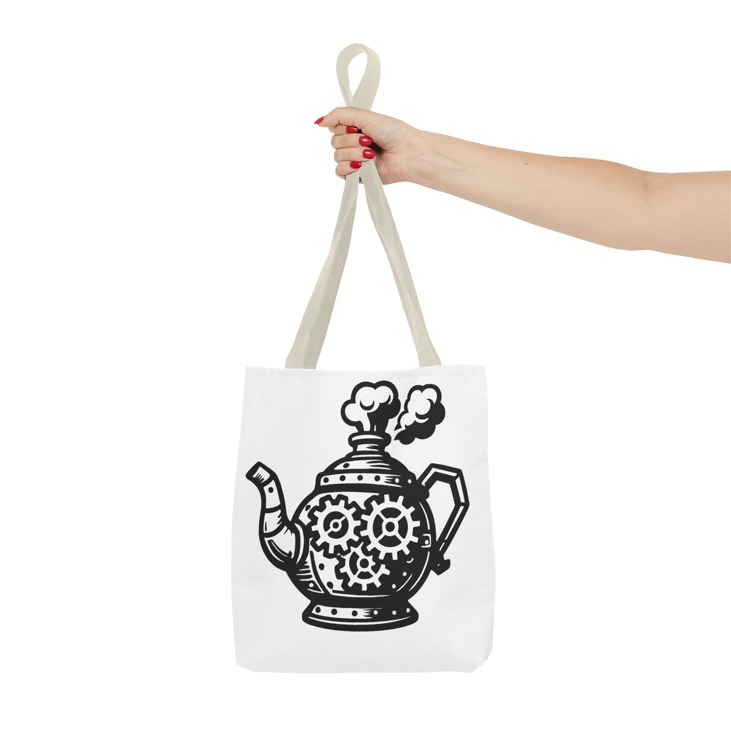 "Tea is On" Motivational Tote Bag, Gym Carryall, Workout Bag, Reusable Shopping Tote, Eco-Friendly Reusable Bag, Challenge Every System Bag