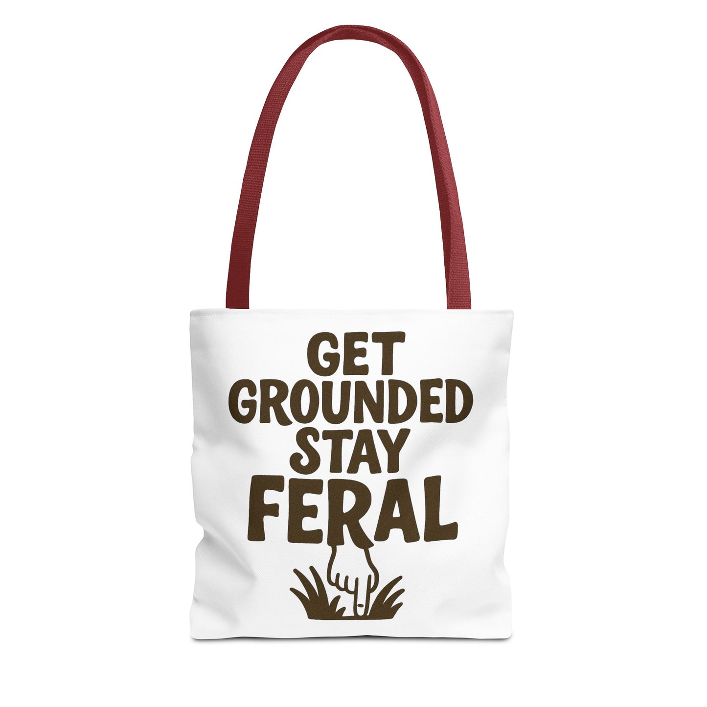 "Stay Feral" Motivational Tote Bag, Gym Carryall, Workout Bag, Reusable Shopping Tote, Eco-Friendly Reusable Bag, Challenge Every System Bag