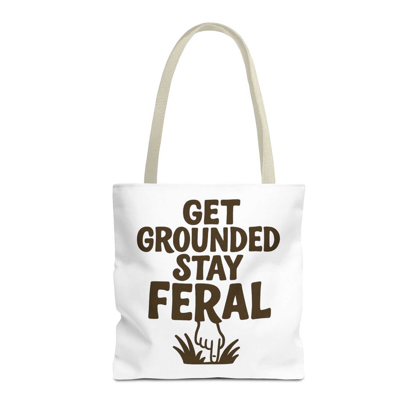 "Stay Feral" Motivational Tote Bag, Gym Carryall, Workout Bag, Reusable Shopping Tote, Eco-Friendly Reusable Bag, Challenge Every System Bag