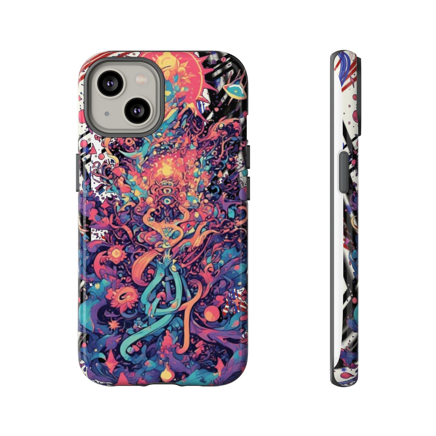 Colorful Phone Case, Unique Phone Cover, Tough Cases, Artistic Smartphone Protector, Gifts for Her