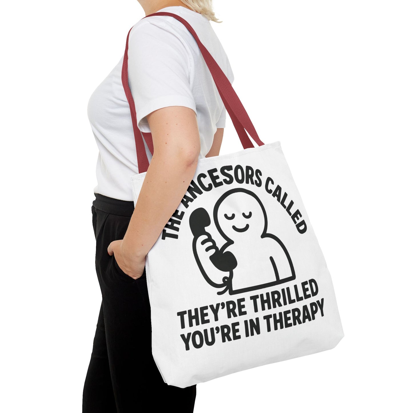 "The Ancestors are Thrilled" tote bag, Gym bag carryall