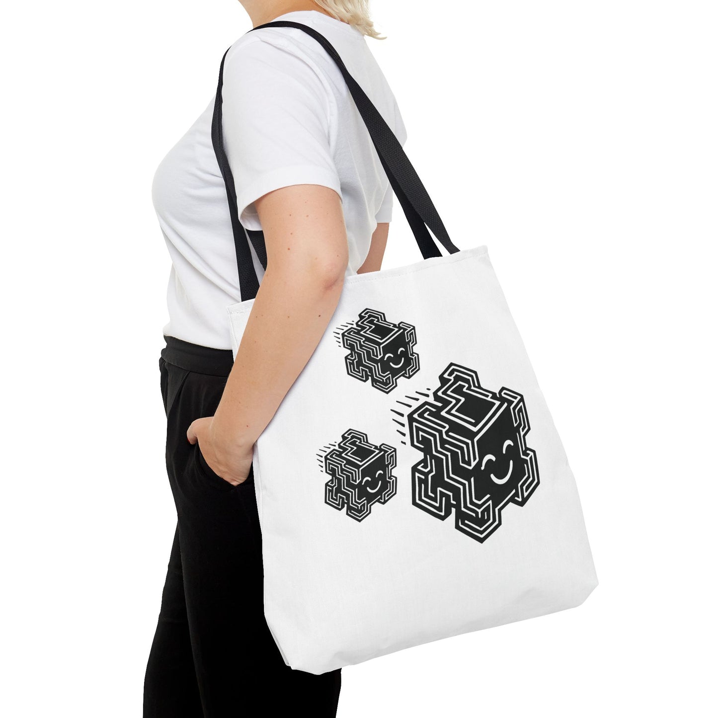 "Glitchee Fam" Motivational Tote Bag, Gym Carryall, Workout Bag, Reusable Shopping Tote, Eco-Friendly Reusable Bag, Challenge Every System Bag