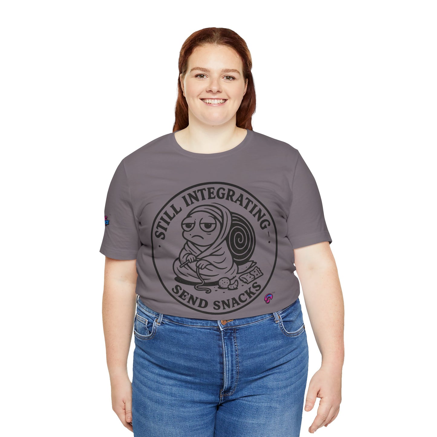 Still Integrating Tee – Snack-Fueled Awakening – Love Language Edition by Organic Intelligence™ Unisex Tee, Casual Shirt, Cotton T-shirt