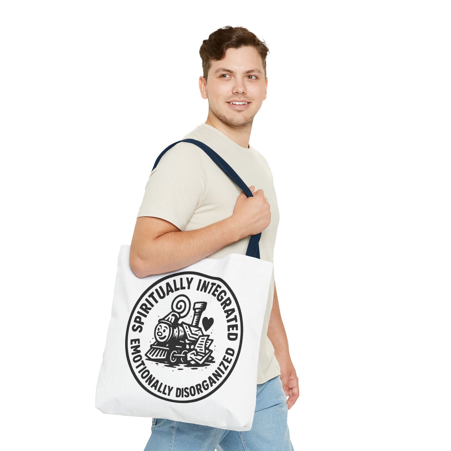 Emotionally Disorganized" Motivational Tote Bag, Gym Carryall, Workout Bag, Reusable Shopping Tote, Eco-Friendly Reusable Bag, Challenge Every System Bag