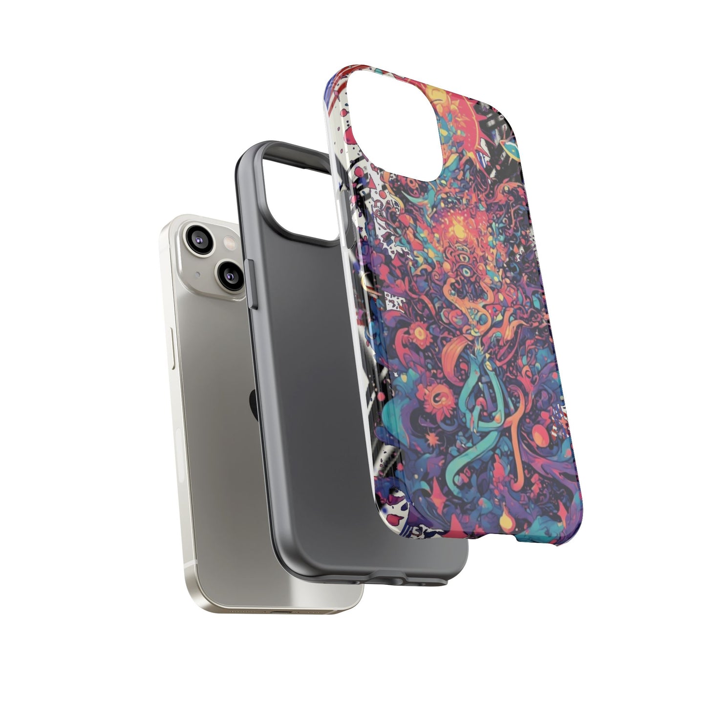 Colorful Phone Case, Unique Phone Cover, Tough Cases, Artistic Smartphone Protector, Gifts for Her