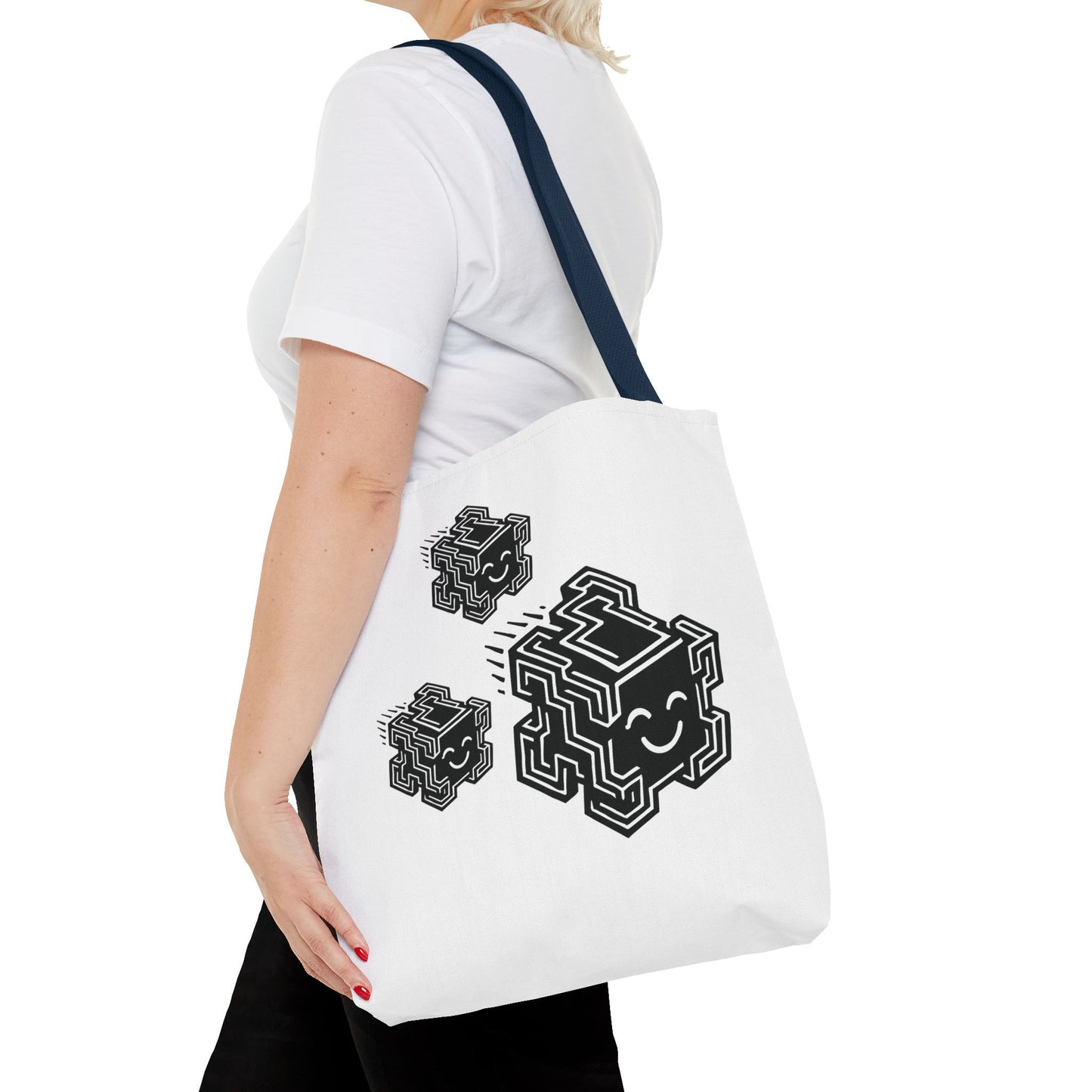 "Glitchee Fam" Motivational Tote Bag, Gym Carryall, Workout Bag, Reusable Shopping Tote, Eco-Friendly Reusable Bag, Challenge Every System Bag