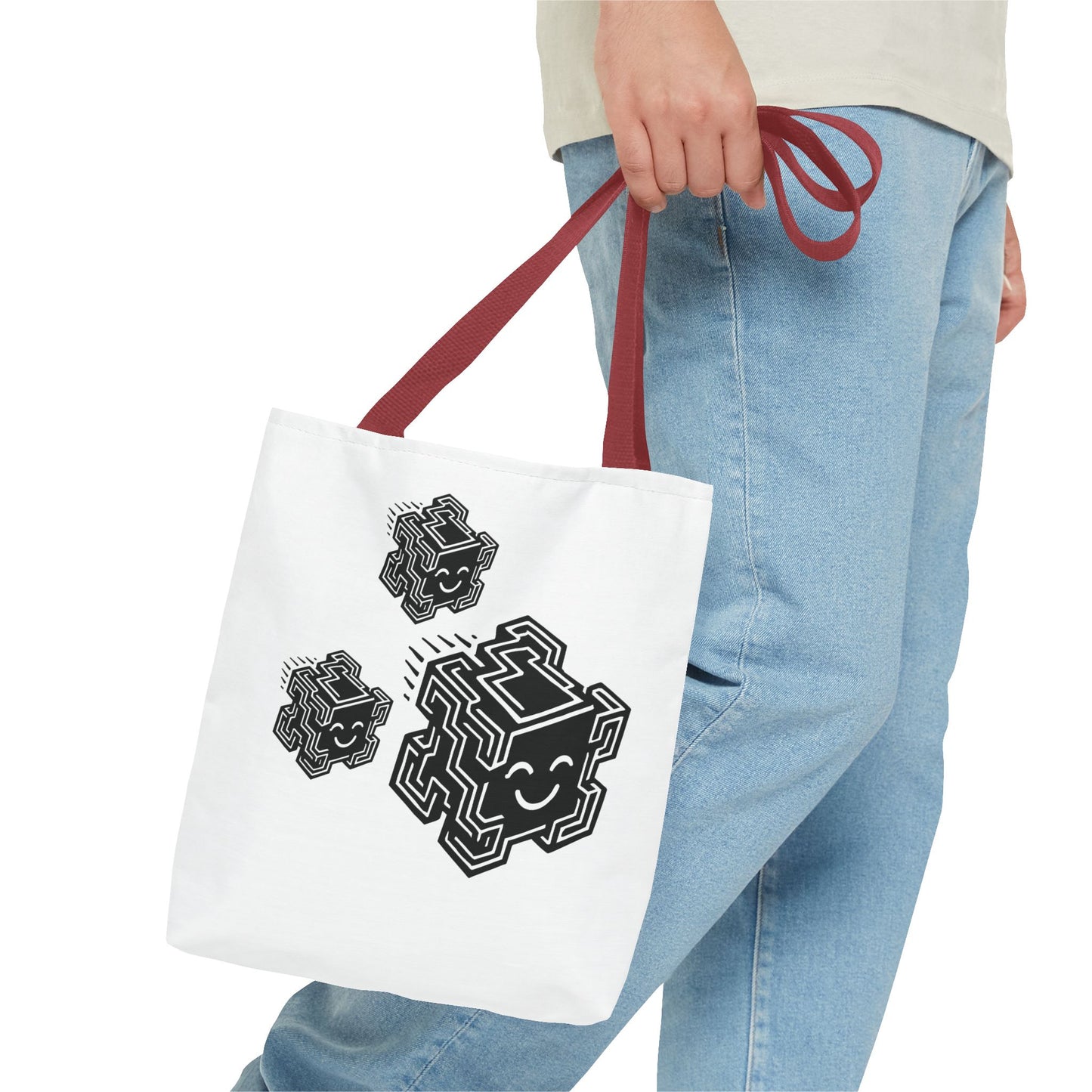 "Glitchee Fam" Motivational Tote Bag, Gym Carryall, Workout Bag, Reusable Shopping Tote, Eco-Friendly Reusable Bag, Challenge Every System Bag