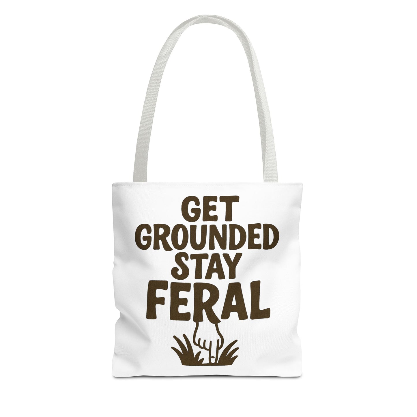 "Stay Feral" Motivational Tote Bag, Gym Carryall, Workout Bag, Reusable Shopping Tote, Eco-Friendly Reusable Bag, Challenge Every System Bag