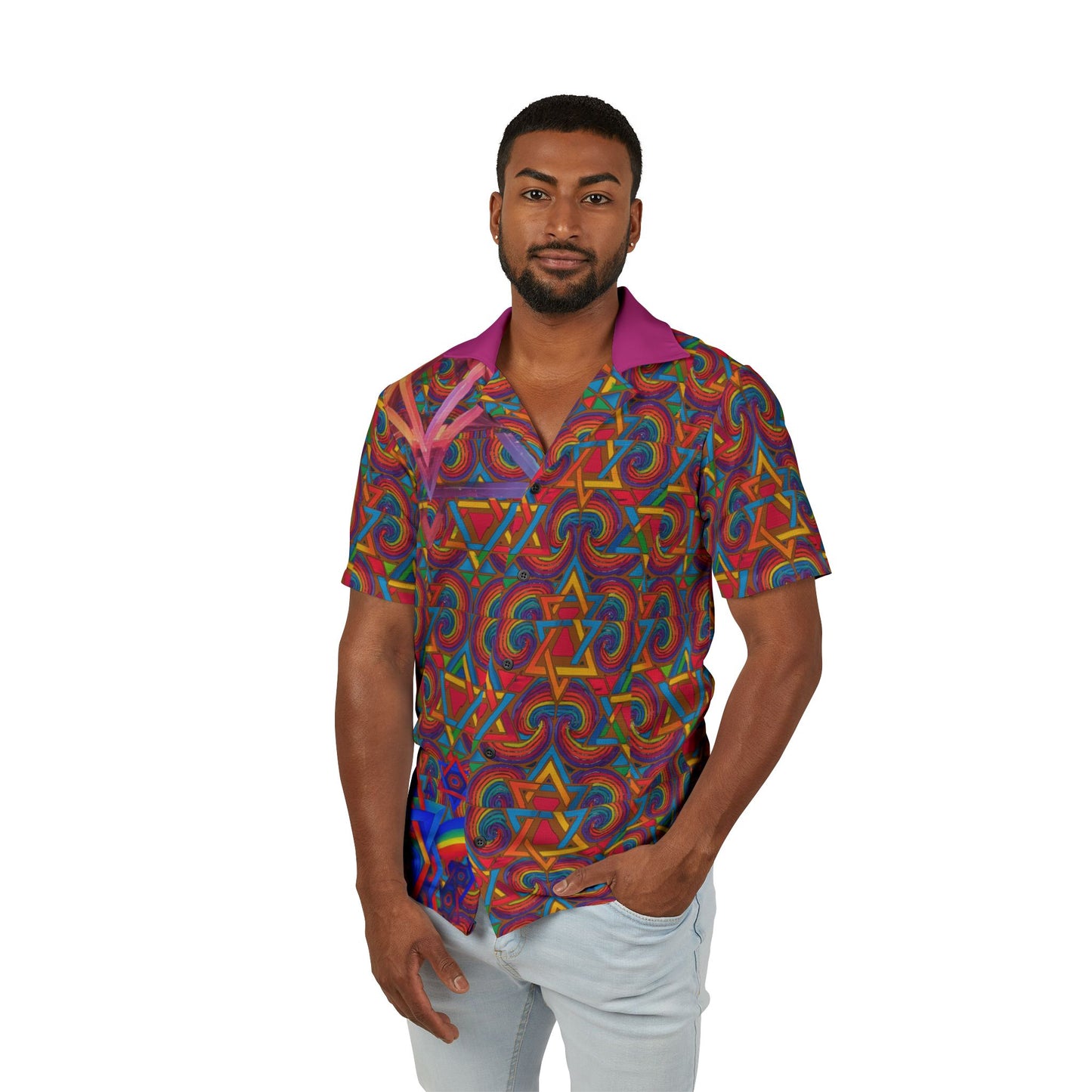 Vibrant Men's Hawaiian Camp Shirt, Perfect for Beach Days, Summer BBQs, Luau Parties, Travel, Relaxation