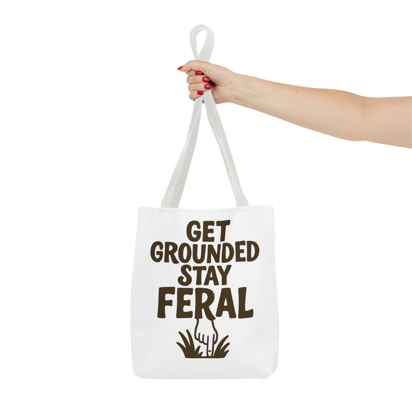 "Stay Feral" Motivational Tote Bag, Gym Carryall, Workout Bag, Reusable Shopping Tote, Eco-Friendly Reusable Bag, Challenge Every System Bag