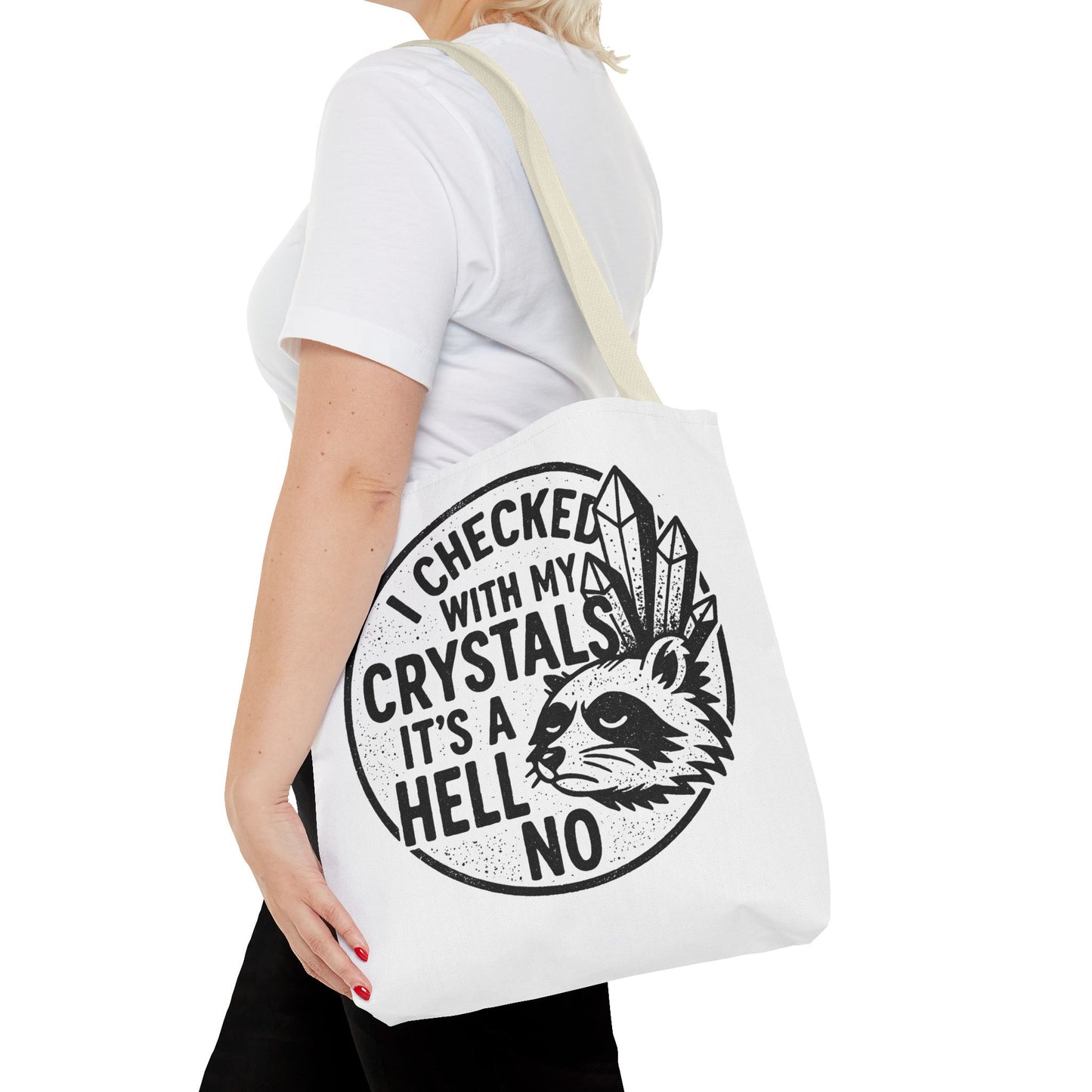 "It's a Hell No" Motivational Tote Bag, Gym Carryall, Workout Bag, Reusable Shopping Tote, Eco-Friendly Reusable Bag, Challenge Every System Bag